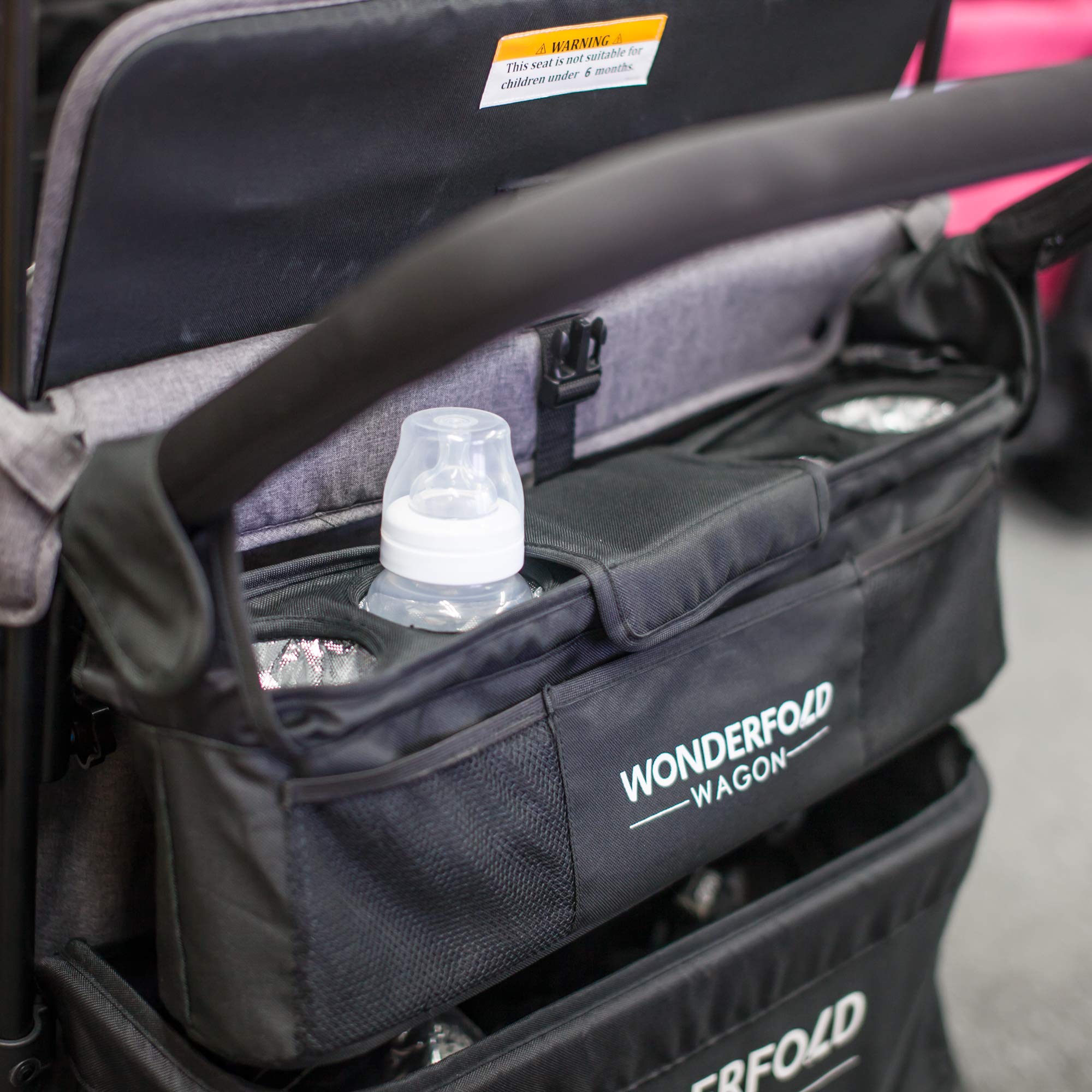 Buy WONDERFOLD Parent Console Stroller Organizer with 4 Insulated Cup
