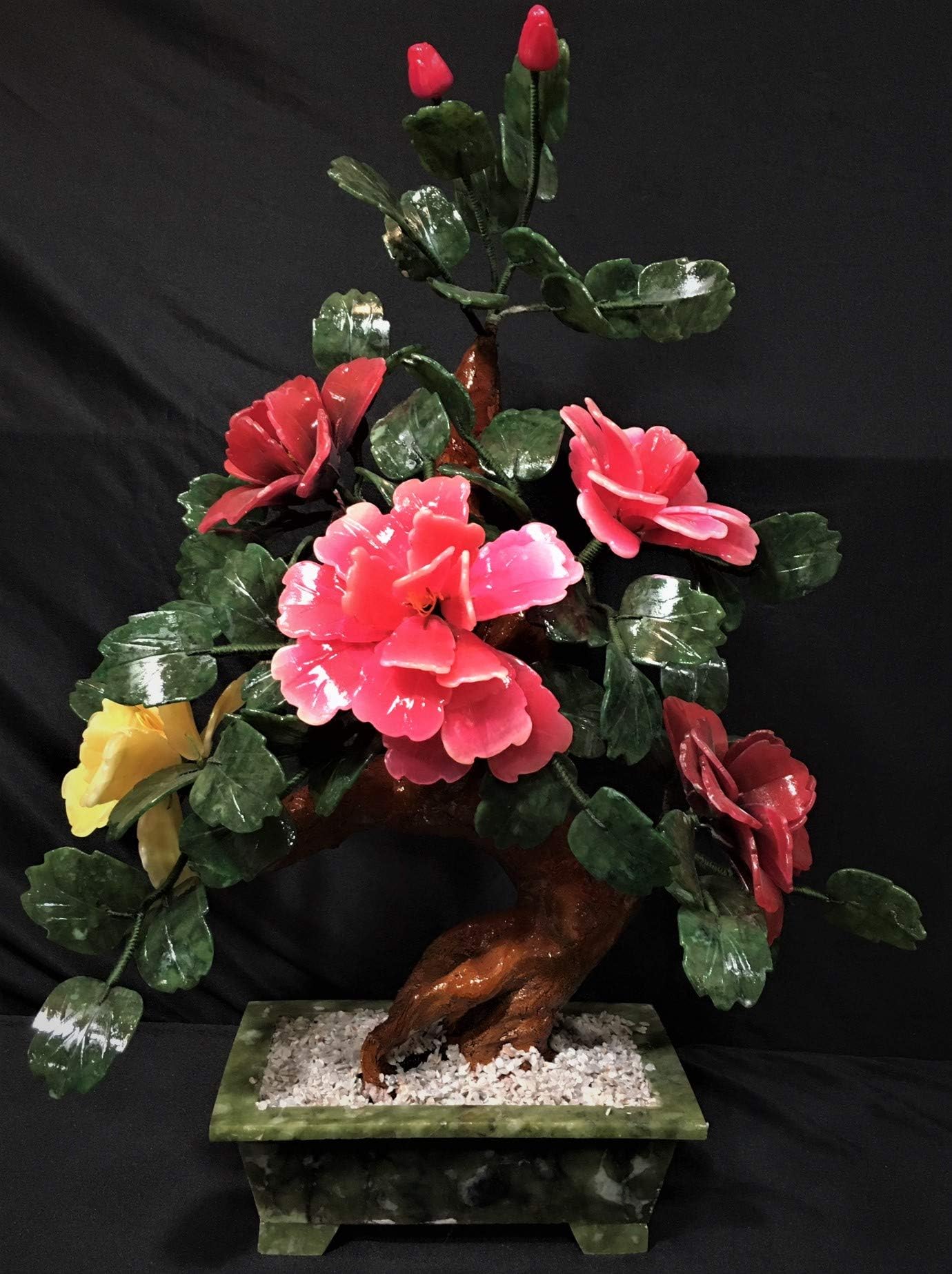 22" Multi Jade Flowers Tree 20a-2