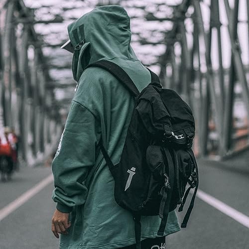 Miniatura 4 de Mochila de viaje para laptop Techwear Streetwear antirrobo delgada para laptop de 15 pulgadas, Negro -, Mochilas Daypack