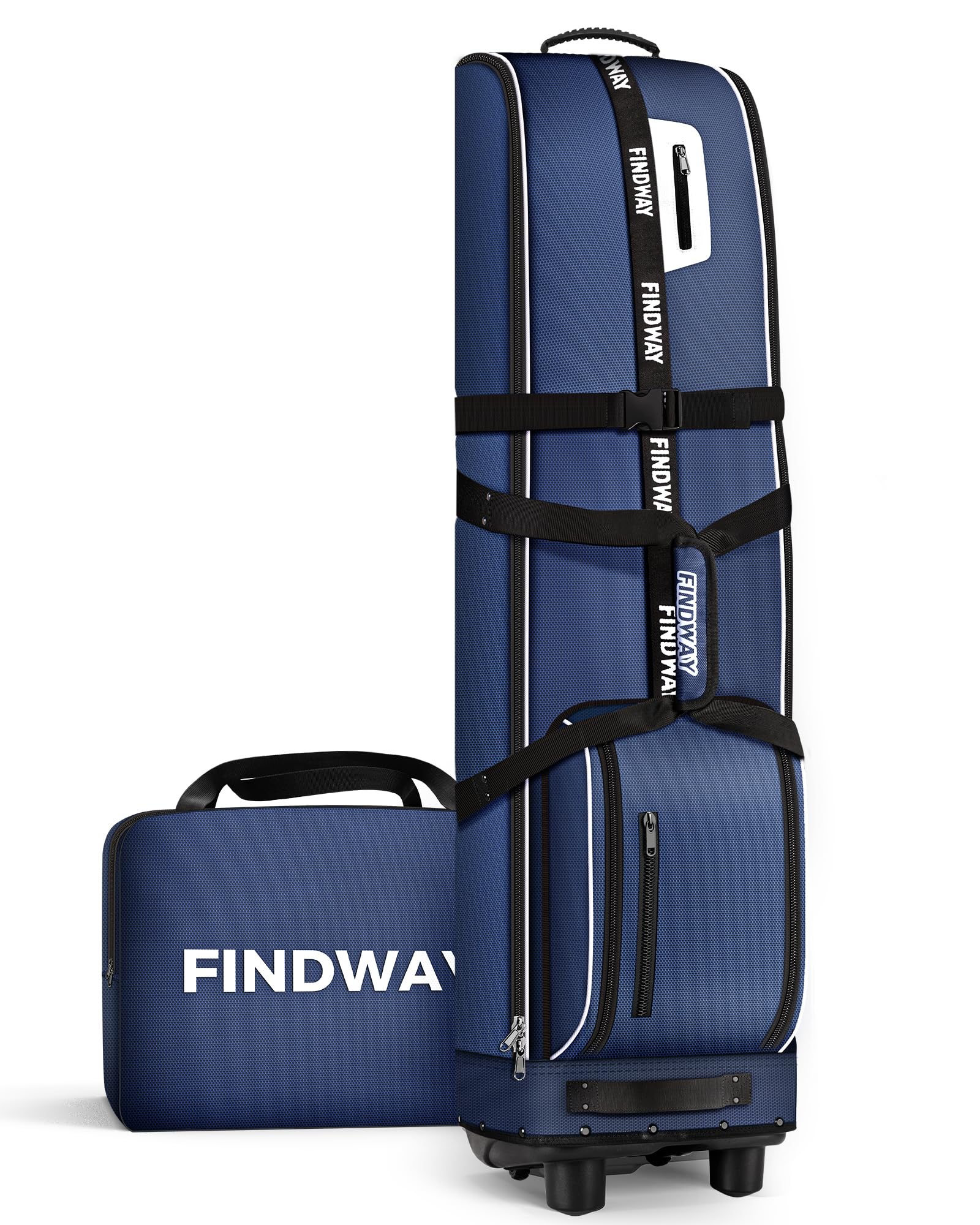 Findway Borsa Viaggio Golf con Cuscinetto Extra Rimovibile, 1680D Heavy Duty Oxford Soft-Sided Resistente All'usura e Impermeabile Custodia da Viaggio