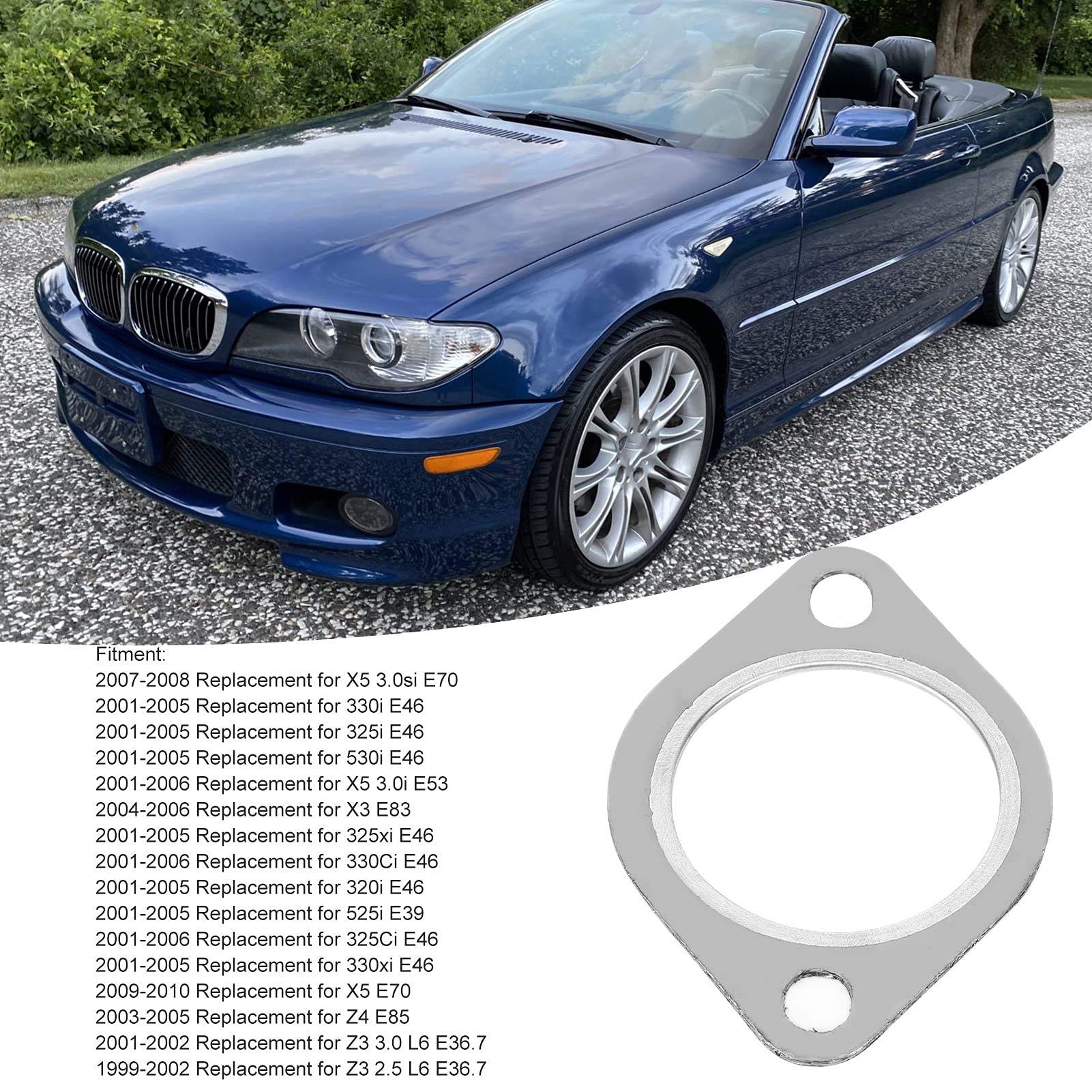 Tbest Guarnizione Collettore Di Scarico 18107502346 per E36 E39 E46 E53 E70 E83 E85