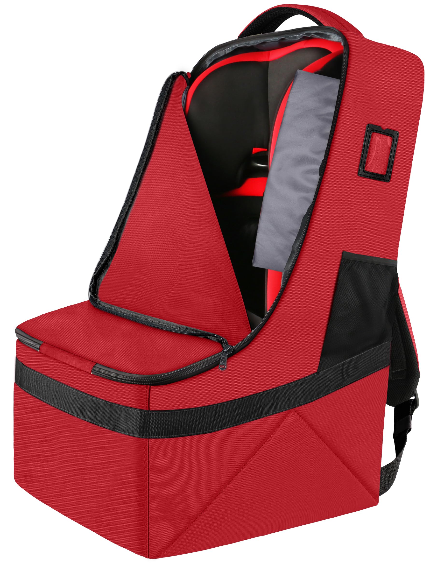 YOREPEK Padded Car Seat Travel Bag Backpack for Airplane, Heavy Duty Car Seat Bags for Air Travel, Carseat Cover for Airplane Travel with Shoulder Strap, Car Seats Carrier for Airport, Black — view 16