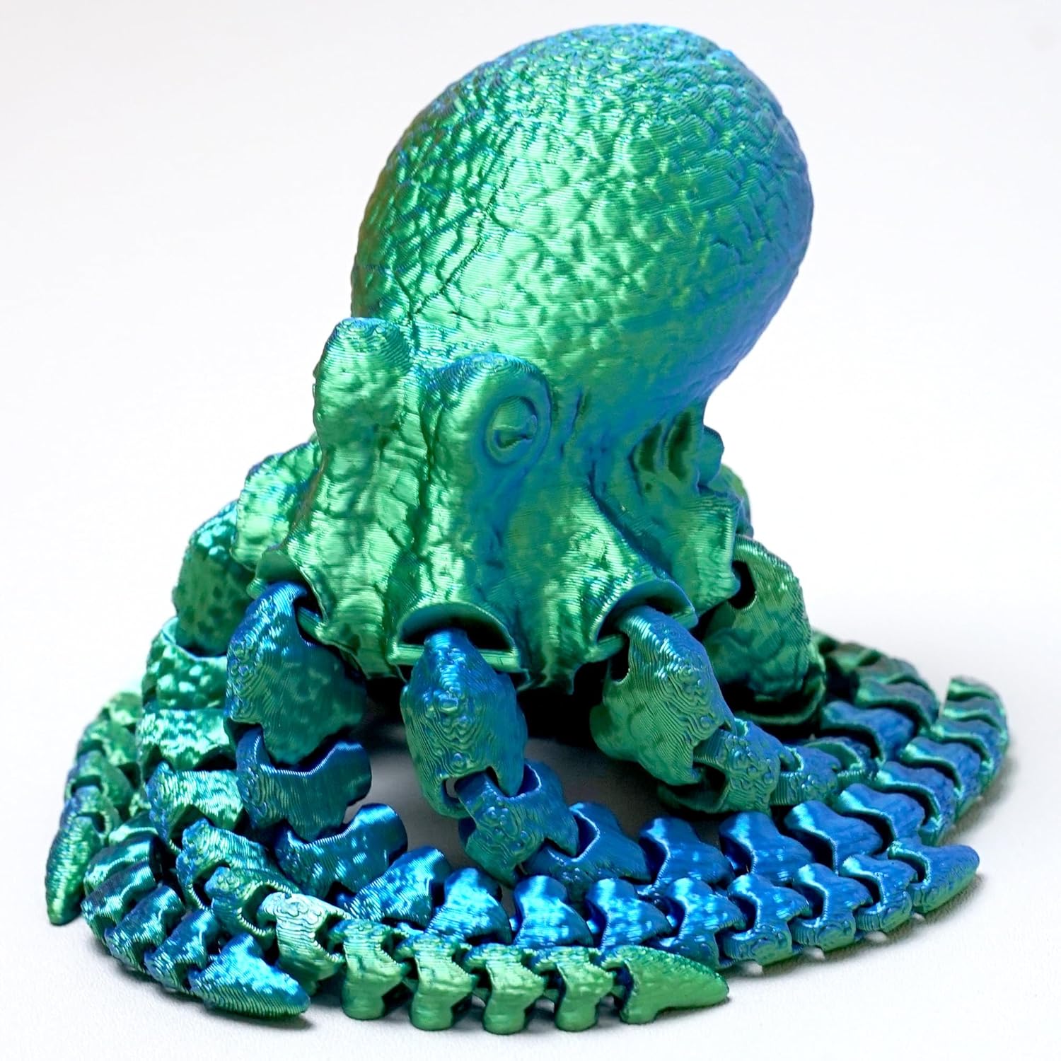 3D Printed Octopus Model,Flexible Realistic Articulated Animal Fidget Toys,Mystery Figurines Gifts for Easter,Executive Desk Funny Décor and Festival Collectible,Easter Basket Stuffers (GB)