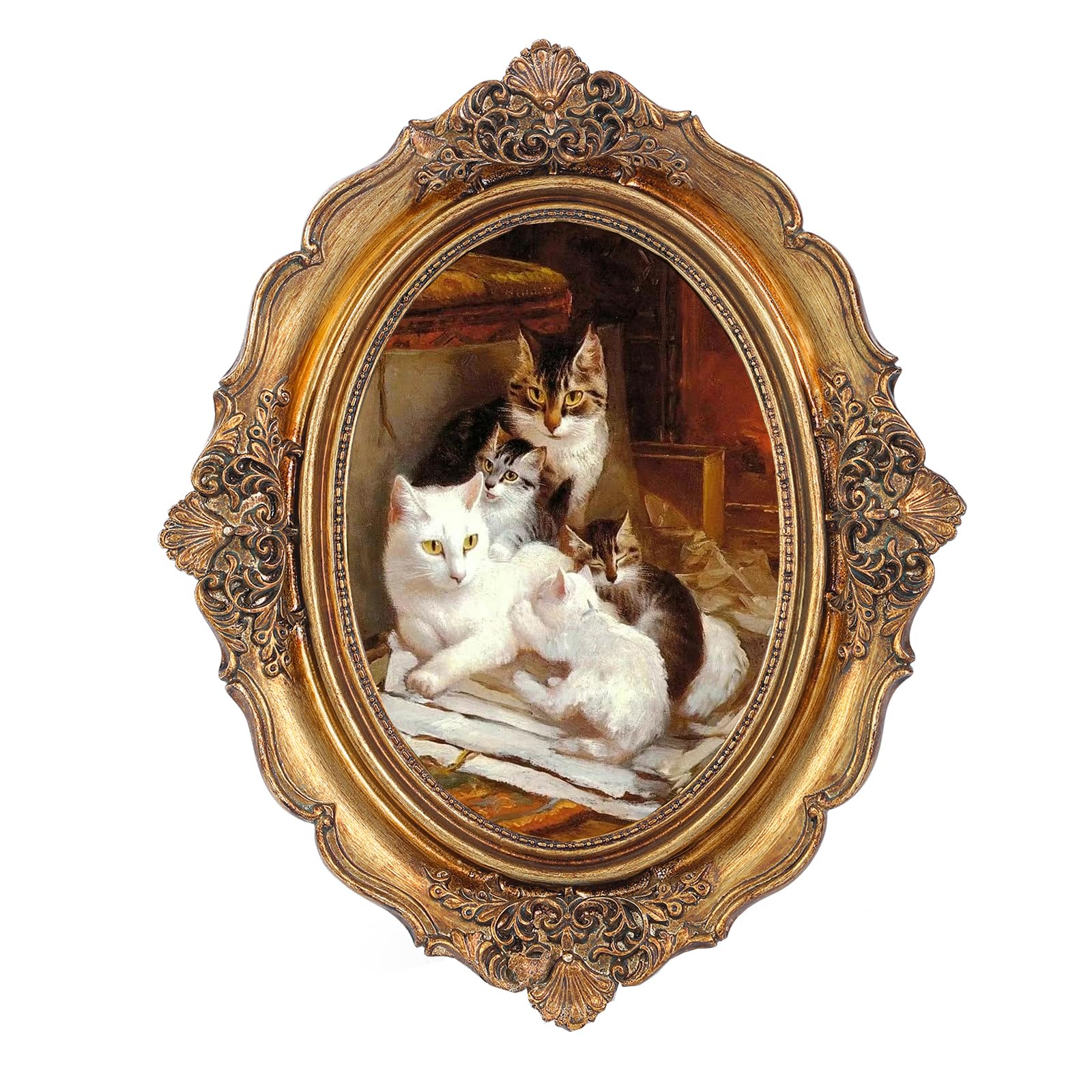 Great Pictures by Great Painters⠀ アンティーク Amazon.com - SIKOO Vintage Picture Frame 5x7 Oval Picture