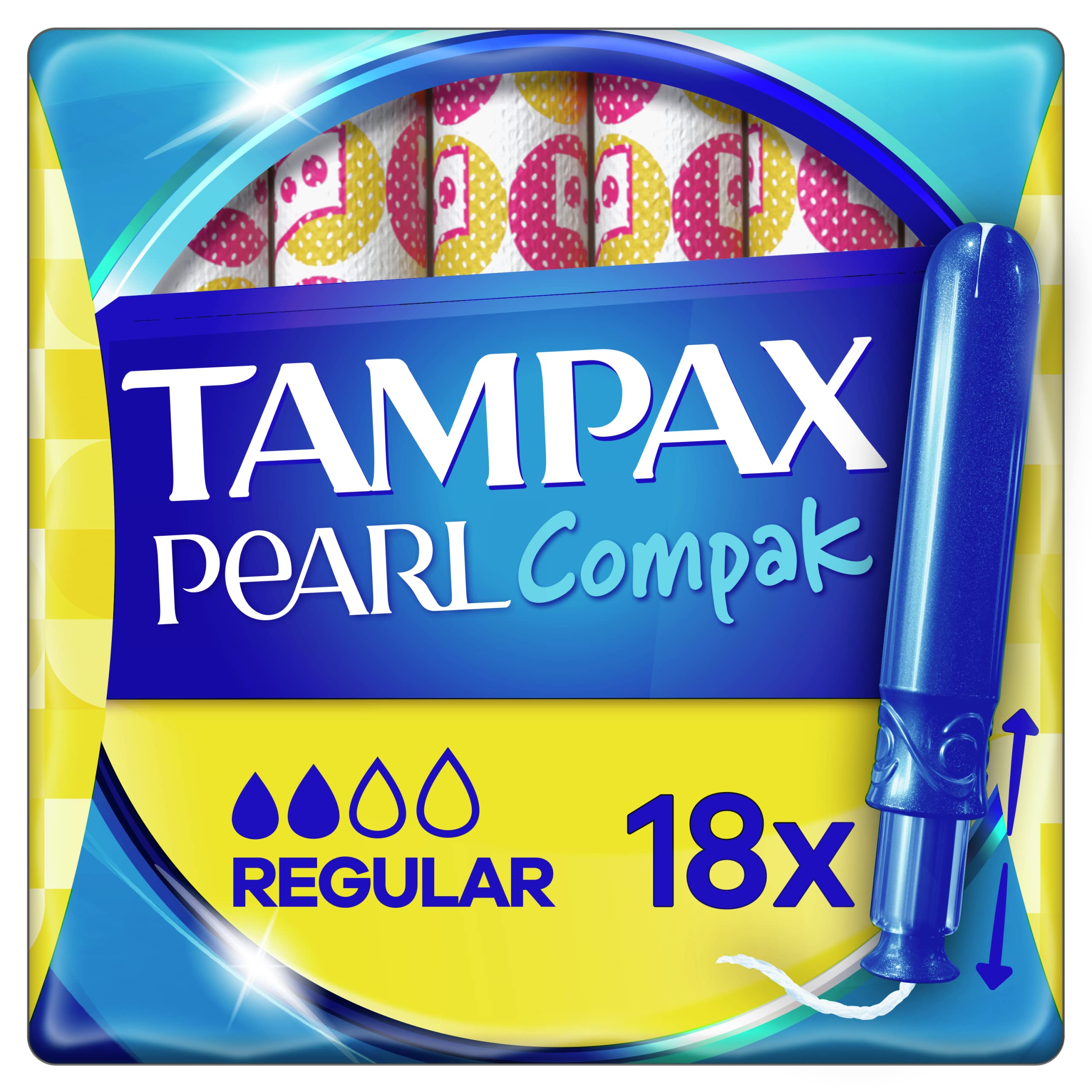 Tampax Pearl Regular Tampons With Applicator X 18, Tampax’s N°1 Combination Of Comfort And Protection