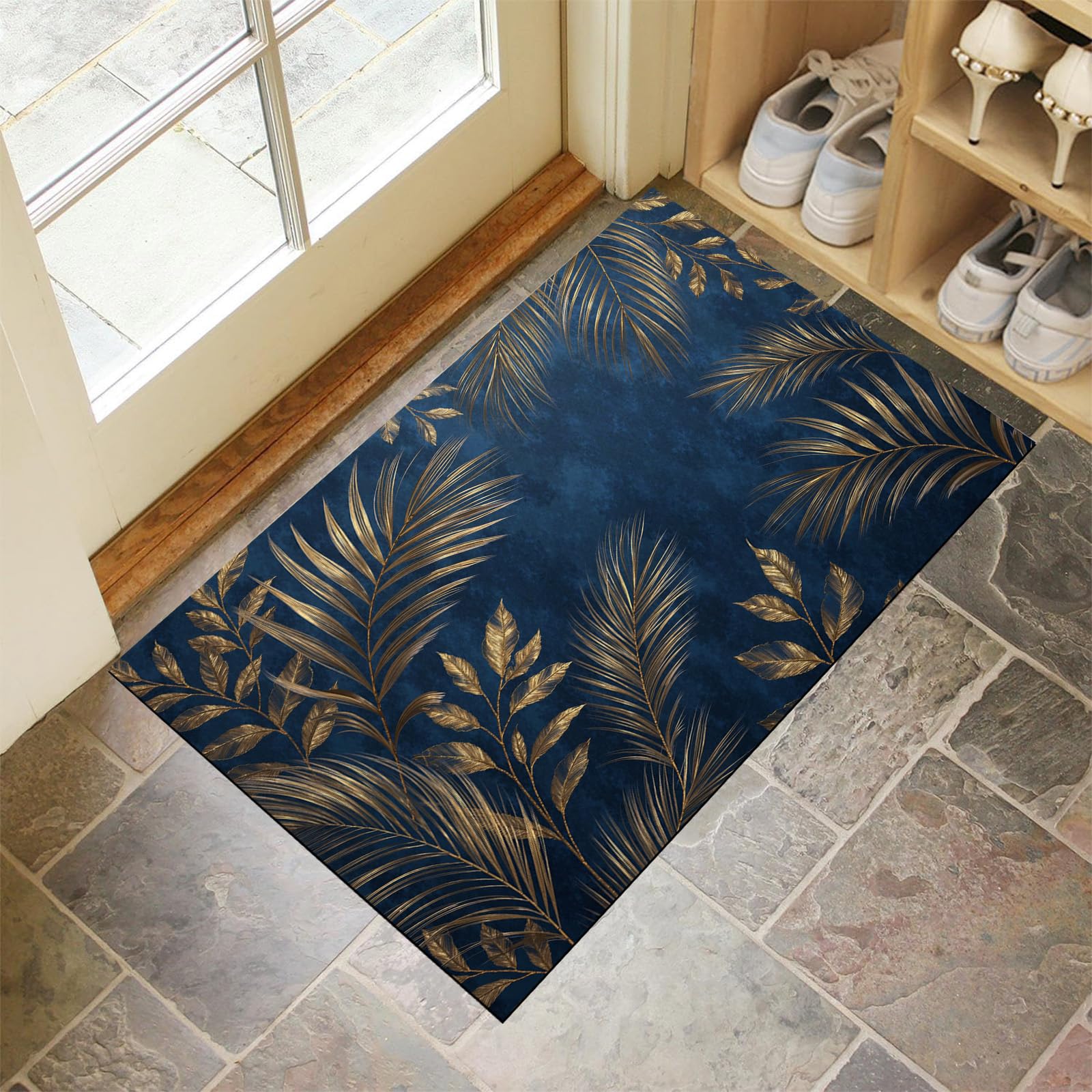 Tapis de intérieur 90 x 150 cm antidérapant pour stopper la boue et éviter les sols glissants