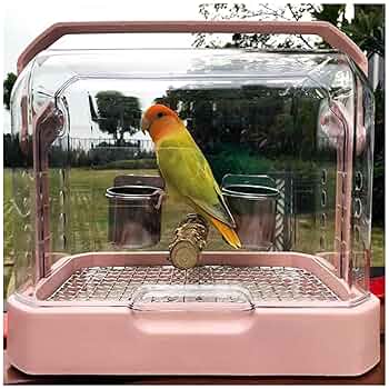 アクリル製キャリーケース L　大型インコ、オウム　バードモア Amazon | アクリルインコ キャリー 鳥 ケージ カバー付き その他