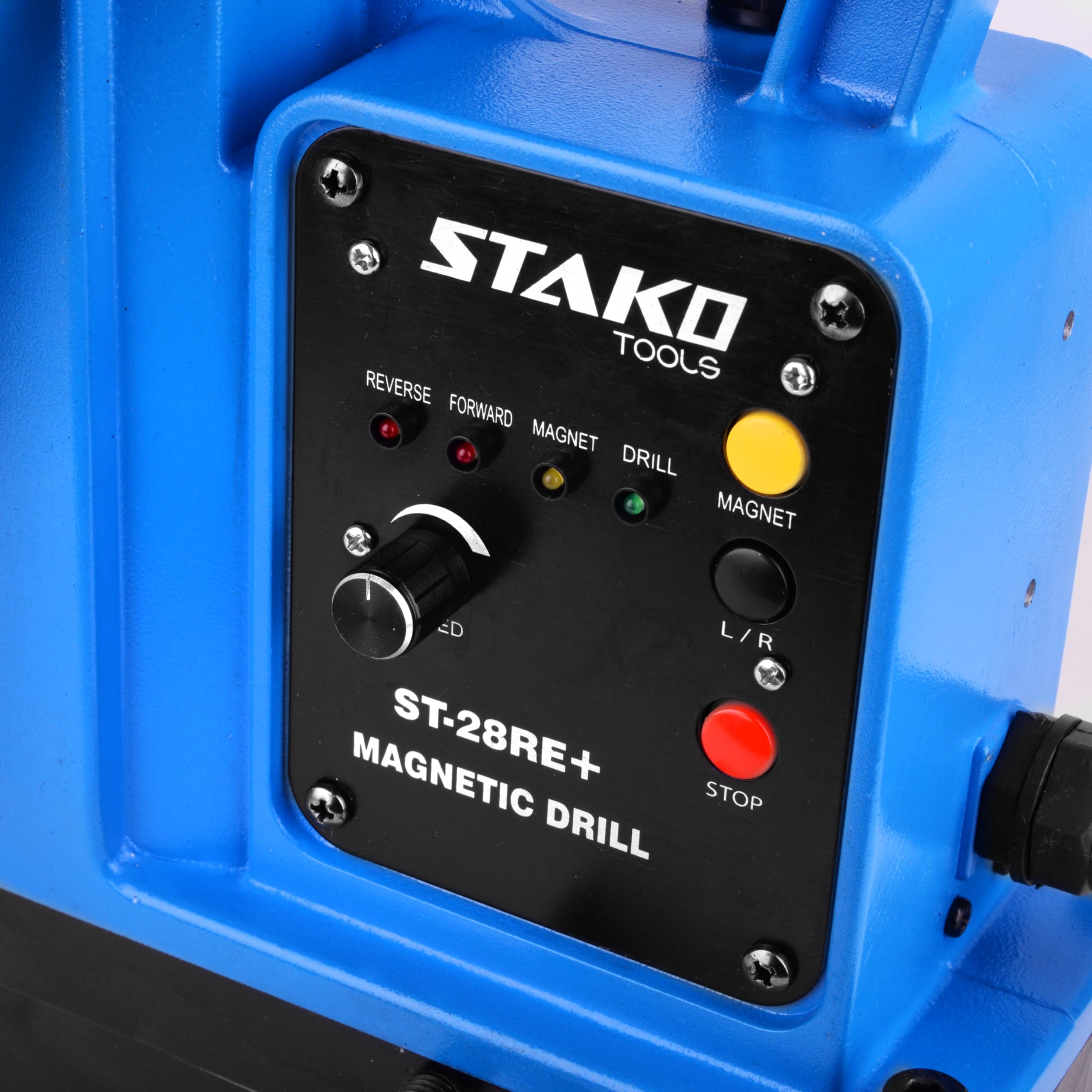 STAKO Trapano magnetico 1800 W con valigetta ST-28RE+ max. Ø 80 mm – 16500N forza magnetica – Trapano a nucleo portatile per lavorazione dei metalli con Weldon 19 mm MK3 e mandrino B16 3-16 mm – Set 2