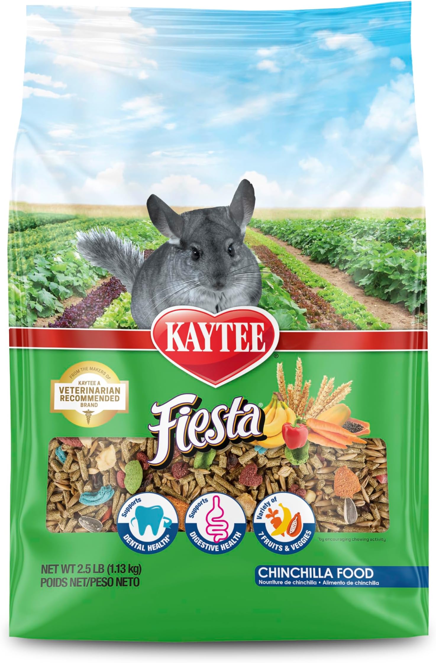 Kaytee Fiesta Chinchilla Food, 2.5-lb bag