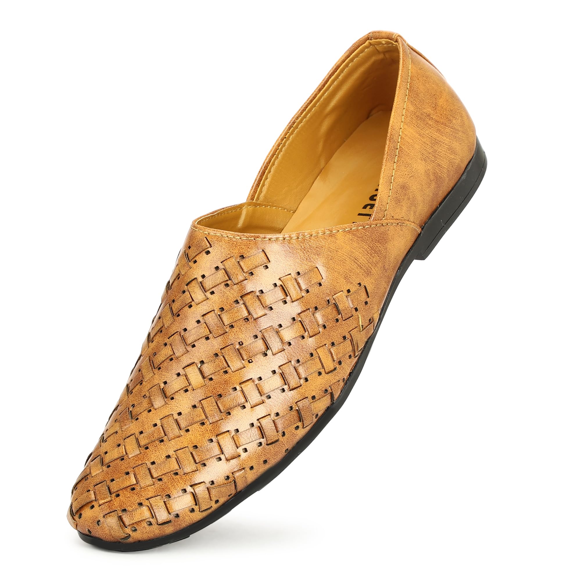 VON HUETTE Rajasthani Jutti/Jaipuri Jutti/Jutti for Man/Jodhpuri Jutti/Leather Jutti Rewari Wedding Khusha Shoe for Men/Kolhapuri Shoe (Tan, 9) (B0CNZ3LW9W) Amazon Price History, Amazon Price Tracker