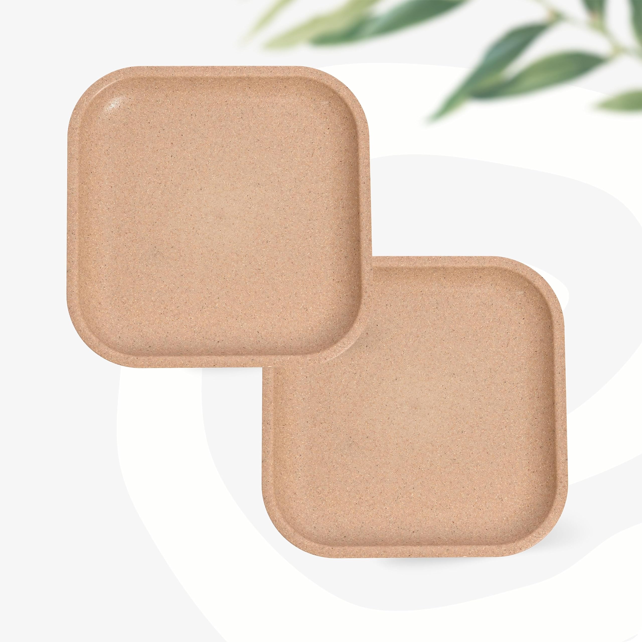 Eha Set of 2 Earth-Friendly Snack Plate | 8 inch |Snacks Serving Plates Made with Bamboo Fibers & Rice Husk Fiber | Microwave Safe Plates |Snacks Plates for Hot & Cold Servings | Tortilla (B0CB6N39MW) Amazon Price History, Amazon Price Tracker