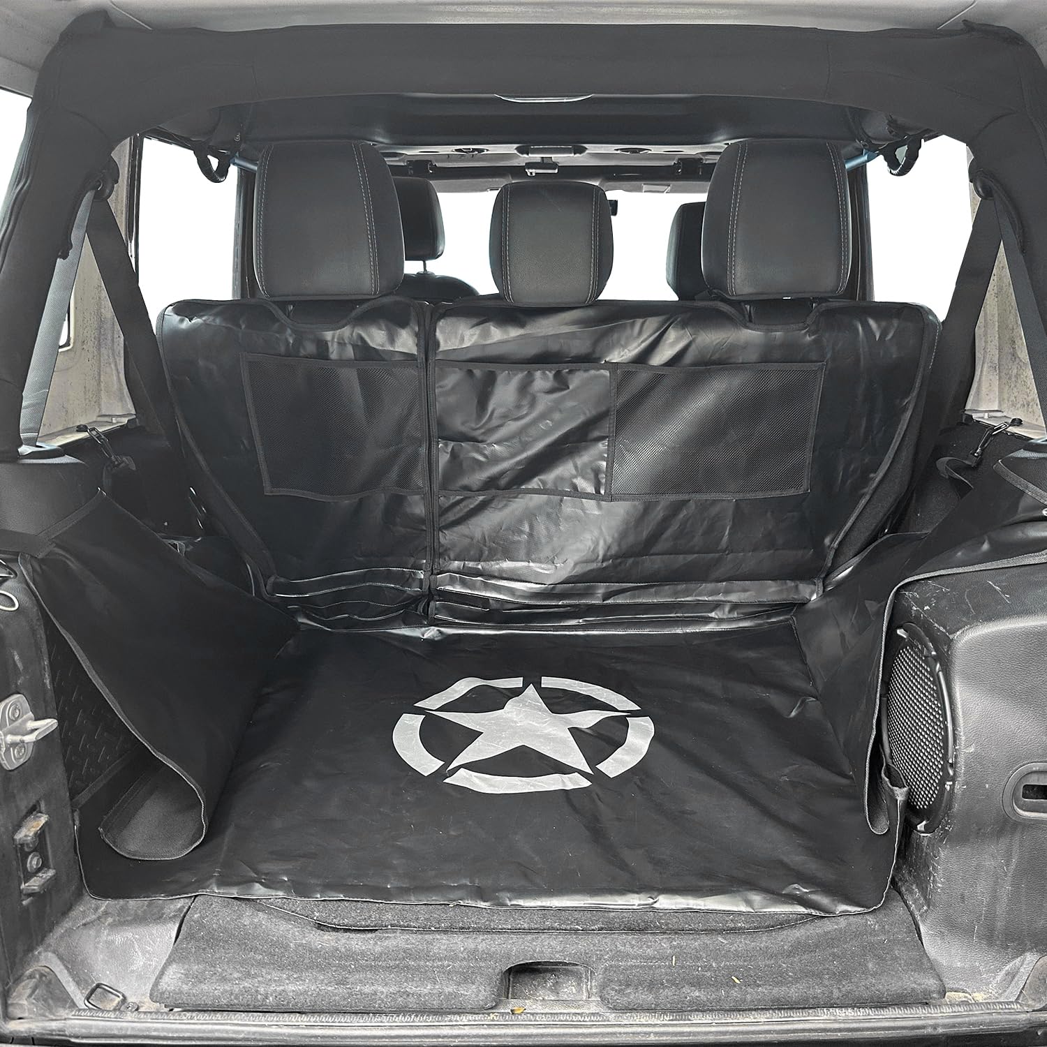 SUNPIE Alfombrilla de Carga para Maletero de Perro Compatible con Jeep Wrangler JK/JL Unlimited de 4 Puertas 2007-2025, Impermeable y Antideslizante, Protector de Forro de Carga para Mascotas,