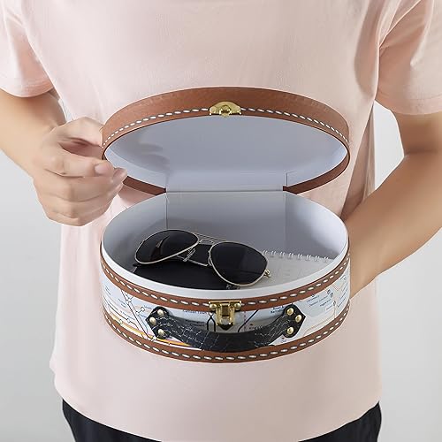 Miniatura 8 de Soul & Lane Cajas de almacenamiento decorativas de cartón de bordes redondos con tapas juego de 3 regalos temáticos de ruta metro, mini maletas
