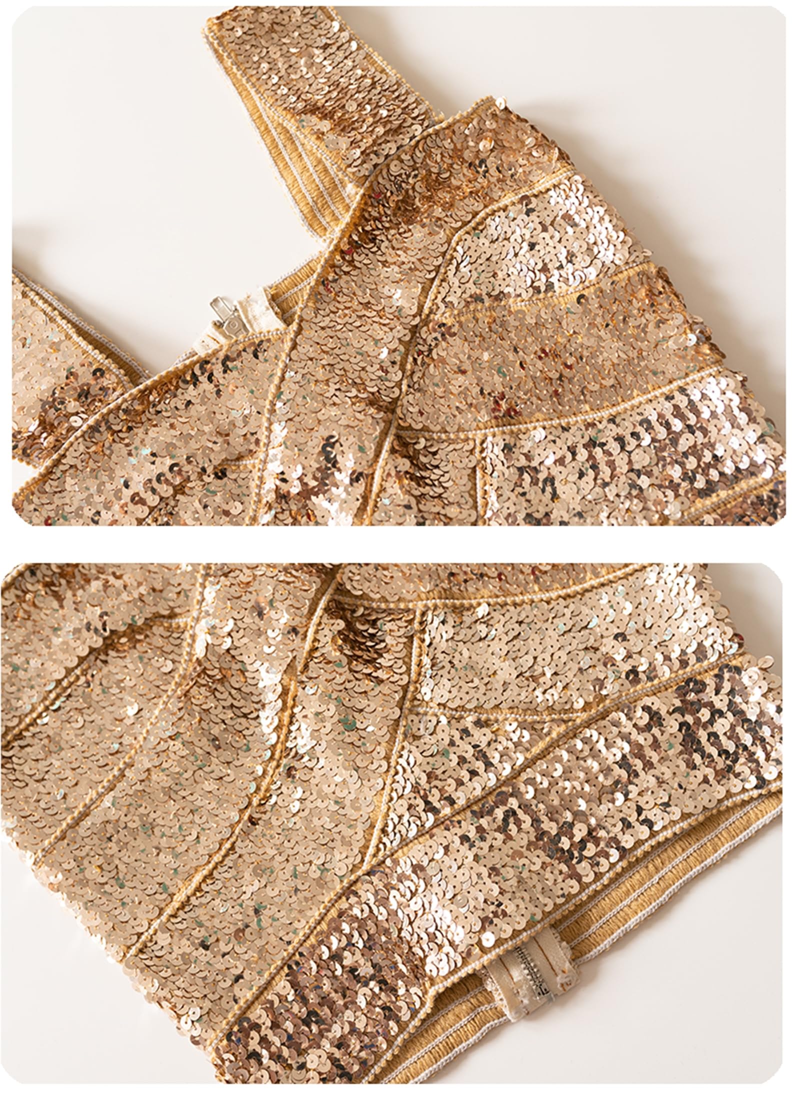 Canotte con paillettes per le donne senza maniche scintillanti Sexy Crop Vest Party Club Shining Shirts