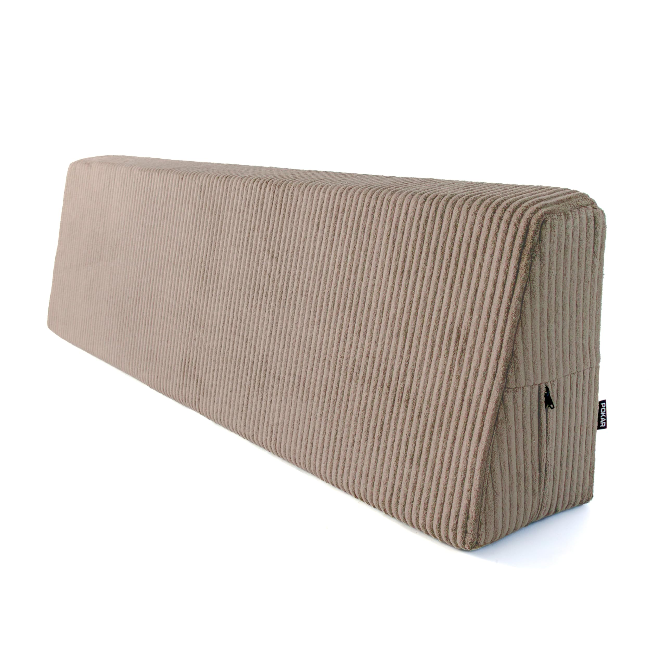 POKAR Euro Pallet Seating Set of 2: 1x seat cushion 120x80cm + 1x back cushion 120x40cm, cold foam, removable covers, Home Garden Furniture DIY, indoor outdoor pillow, without pallets, Beige — view 295