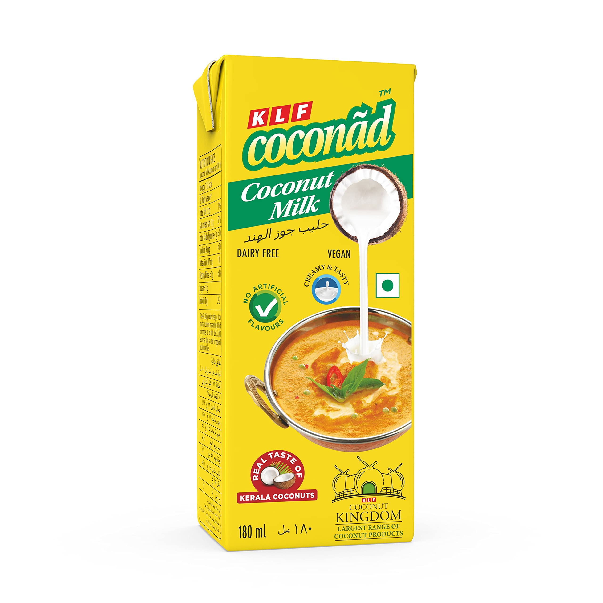 KLF Coconad Pure Coconut Milk (Vegan), 180ml