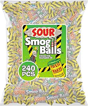 Amazon.com : TOXIC WASTE - Sour Smog Balls - Crunchy & Chewy Sour