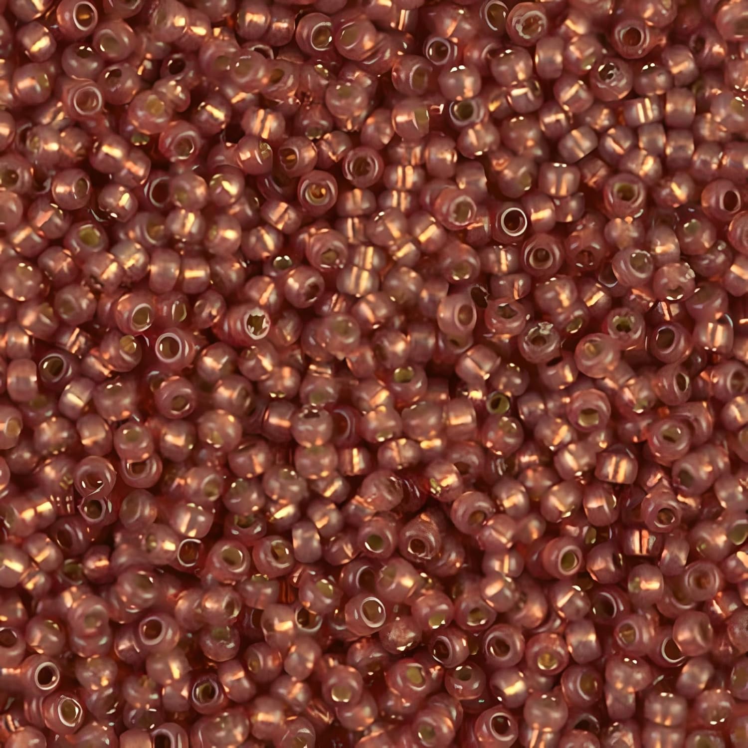 Duracoat Copper Silver Lined Miyuki Japanese Round Rocailles Glass Seed Beads 11/0 Approximately 24 Gram 5 Inch Tube