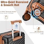 3 Piece Luggage Set with Travel Backpack, 20” PC Hardside Suitcase with Spinner Wheels, Flight Approved Carry On Luggage with YKK Zippers & TSA Lock