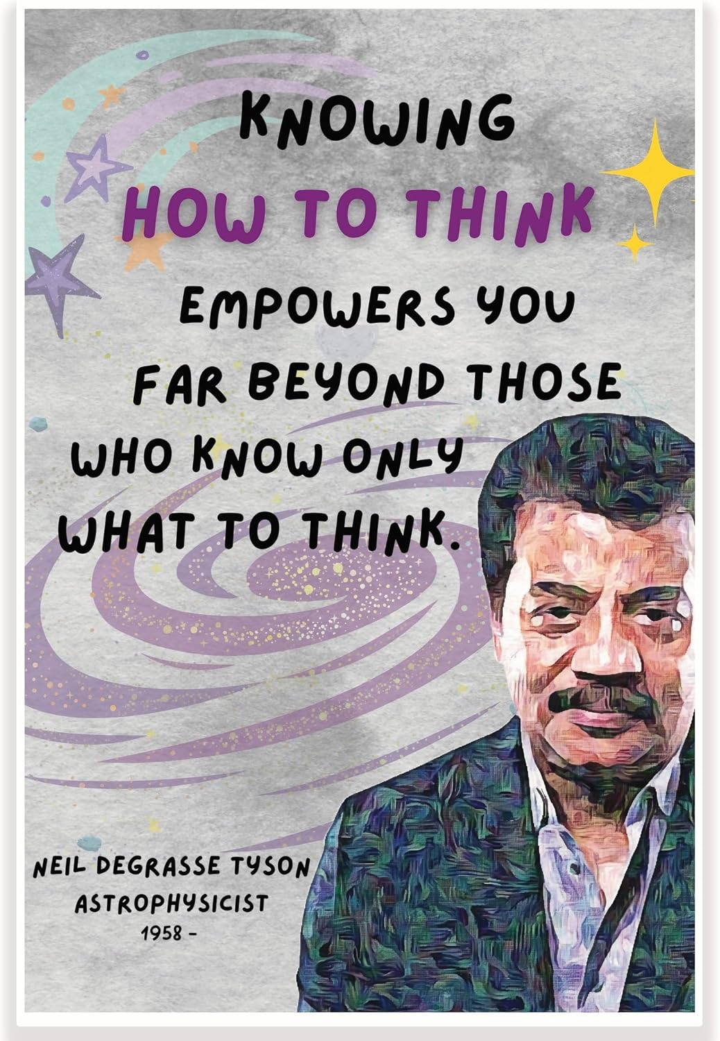 Back To School Decor Neil DeGrasse Tyson Classroom Poster - Science ...