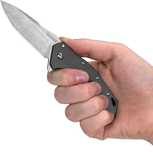 Miniatura 8 de Kershaw Eris, cuchillo de bolsillo con punta filosa y apertura asistida rápida y segura, gris