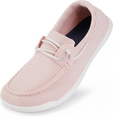 WHITIN Womens Slip On Barefoot Wide Loafers | Lace-Up & Moc-Toe Casual Boat Shoes