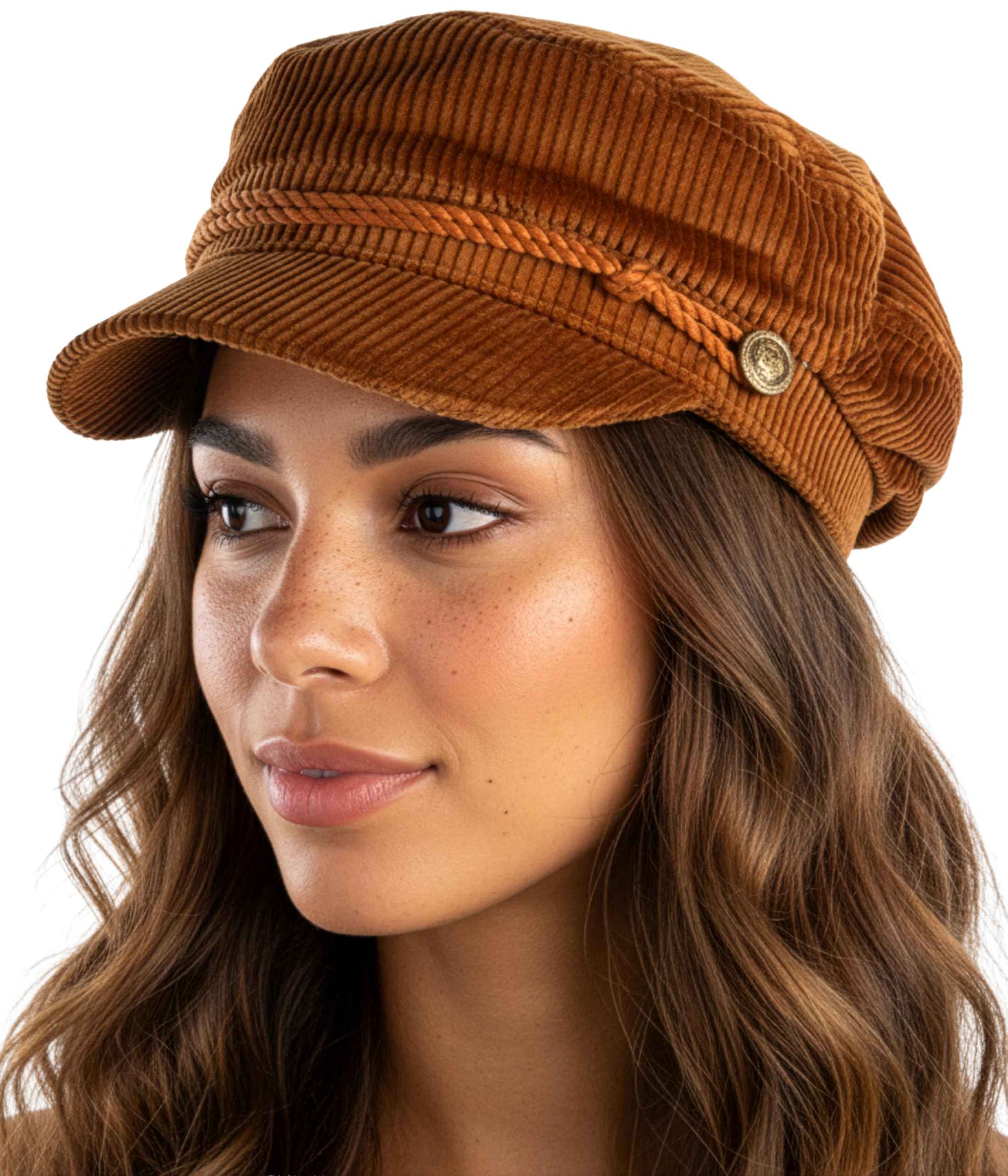 Funky Junque Greek Fisherman Newsboy Cap, Cotton Captains Bakerboy Hat
