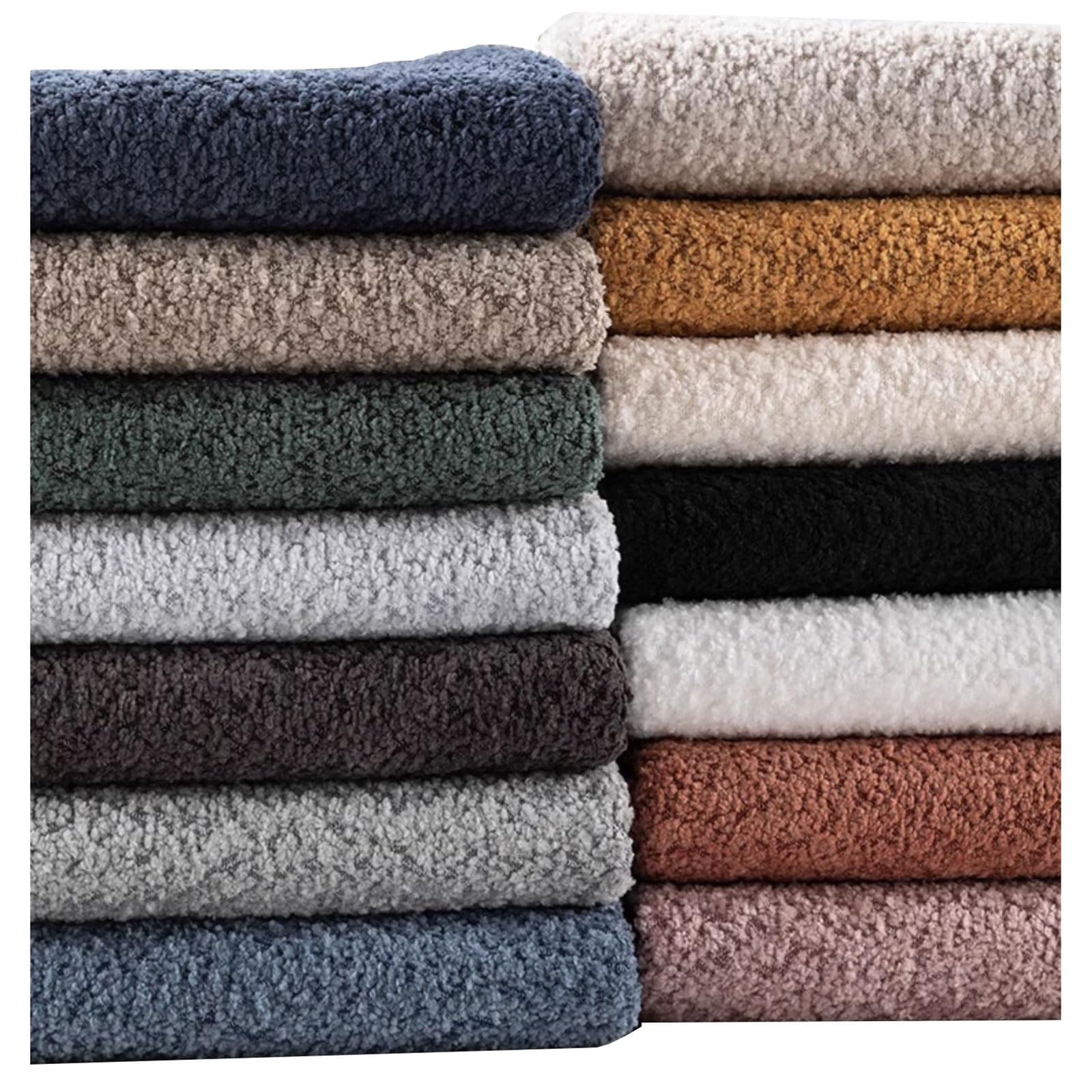 Materiał polarowy Sherpa Tkanina owcza, miękka tkanina ze sztucznego futra do robienia koców na sofę, narzut, kołder, pościeli, zabawek i projektów DIY, 50x148cm(Pink)