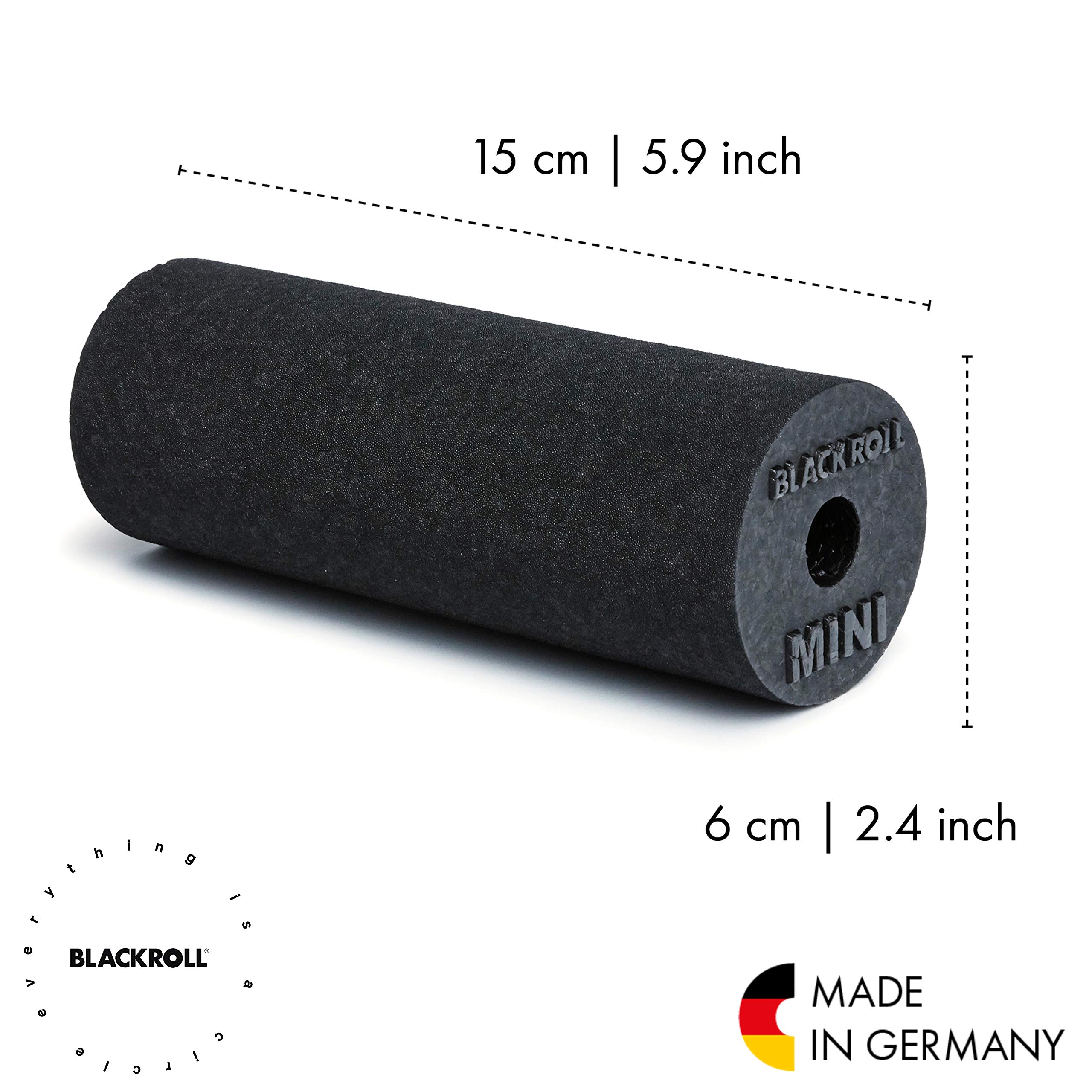 BLACKROLL® DUOBALL SET - set di attrezzi per la fascia - l'originale. Prodotti di automassaggio per la fascia. DUOBALL 08, DUOBALL 12, MINI fascia rullo - in nero.