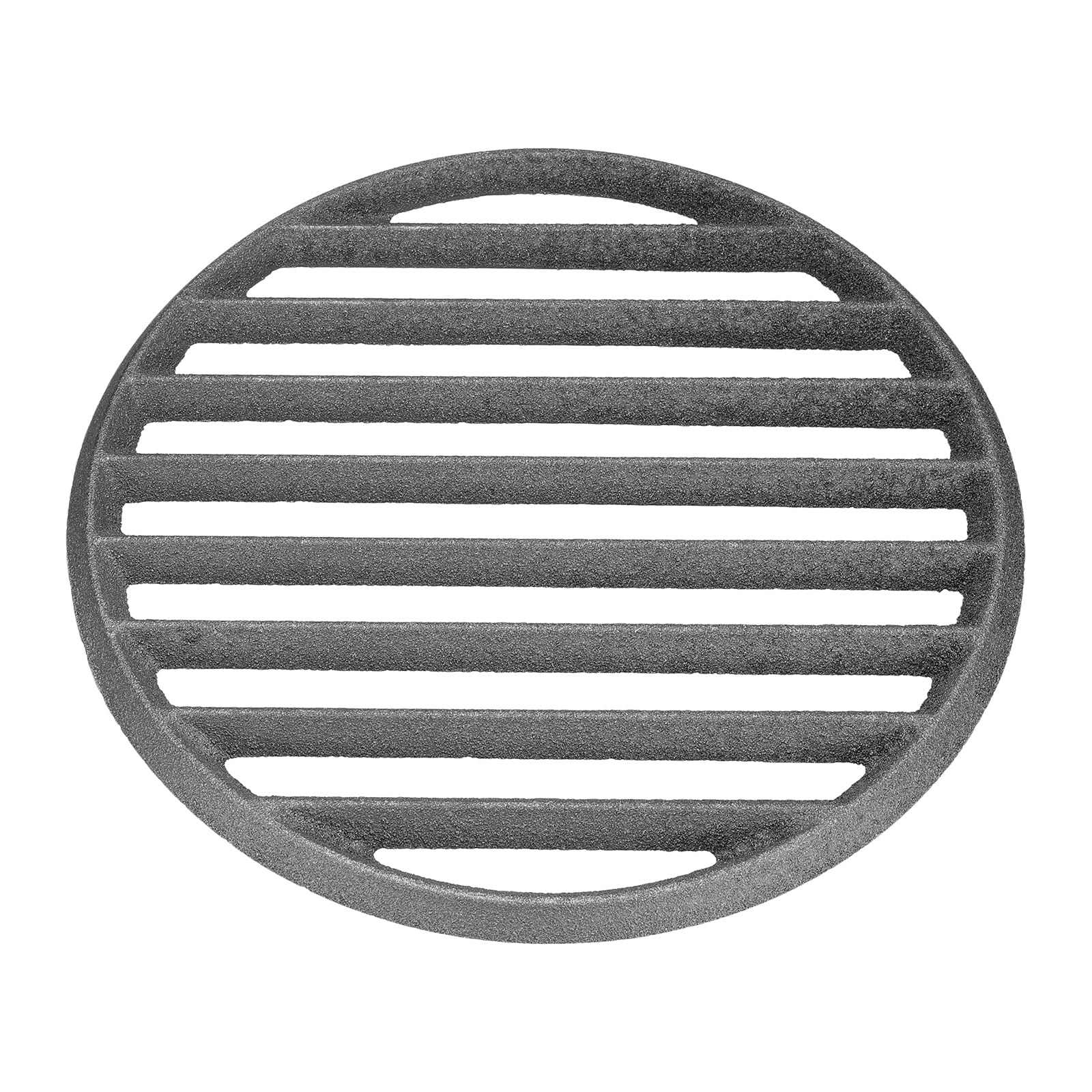 PATIKIL Grille De Feu en Fonte, Grille De BBQ Ronde De 11" Remplacement De Plaque De Charbon Haute Température Grille De Fond Accessoire De Cuisson 6 Fentes pour Barbecue
