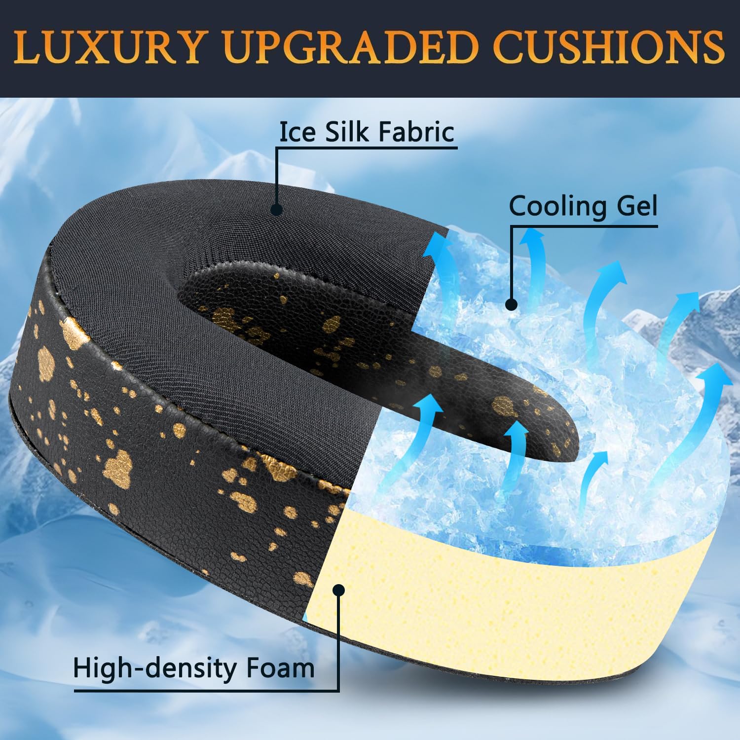 SOULWIT Cooling Gel Replacement Earpads for Audeze Maxwell (Do Not Fit Maxwell 2) Headphone - Image 3