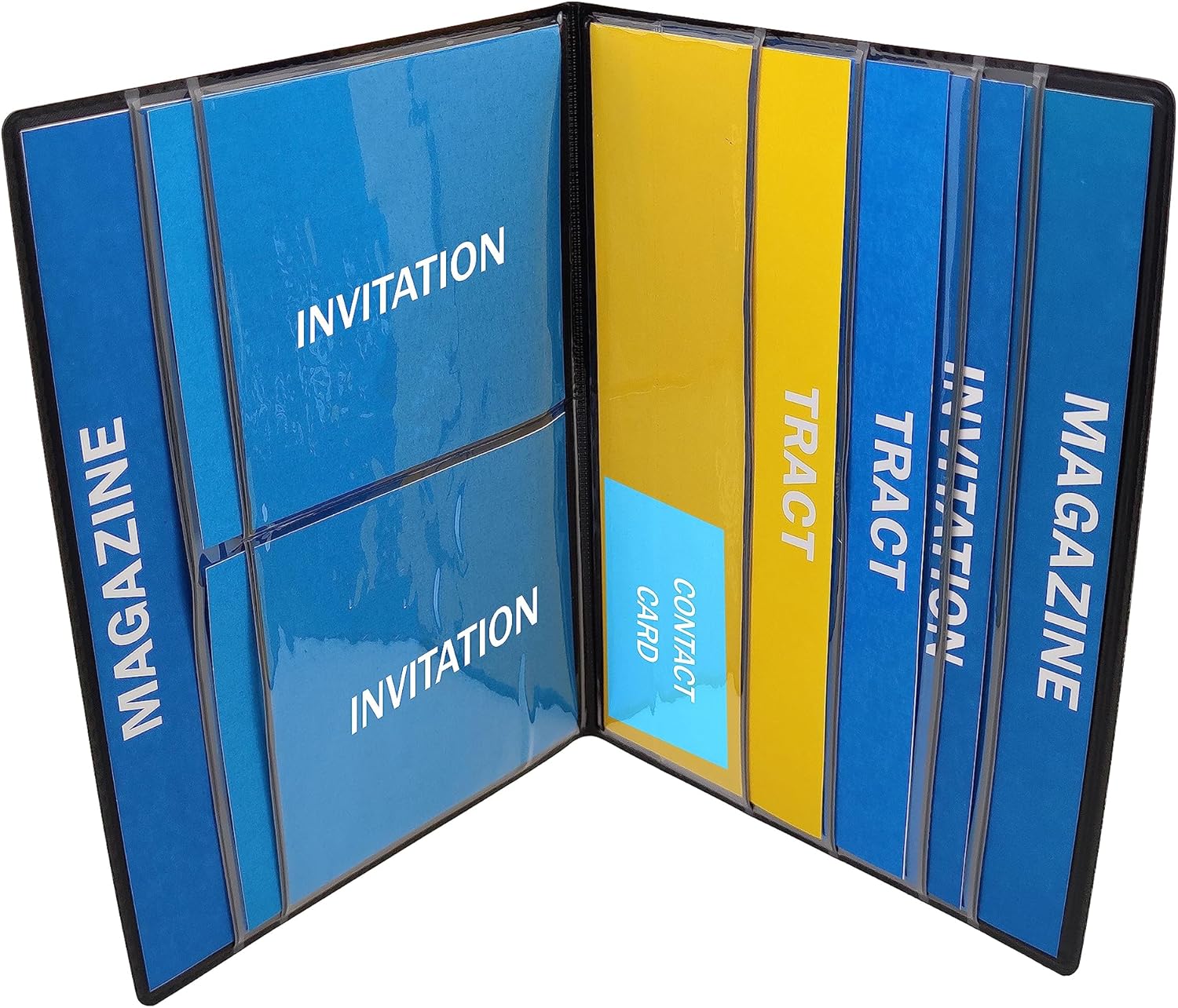 Ministry Organizer - Field Service Organizer - JW Magazine Holder - Field Service Portfolio (Black)