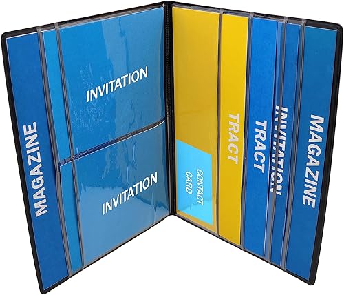 Organizador de Ministerio - Organizador de Servicio de Campo - Porta Revistas JW - Portafolio de Servicio de Campo (Negro)