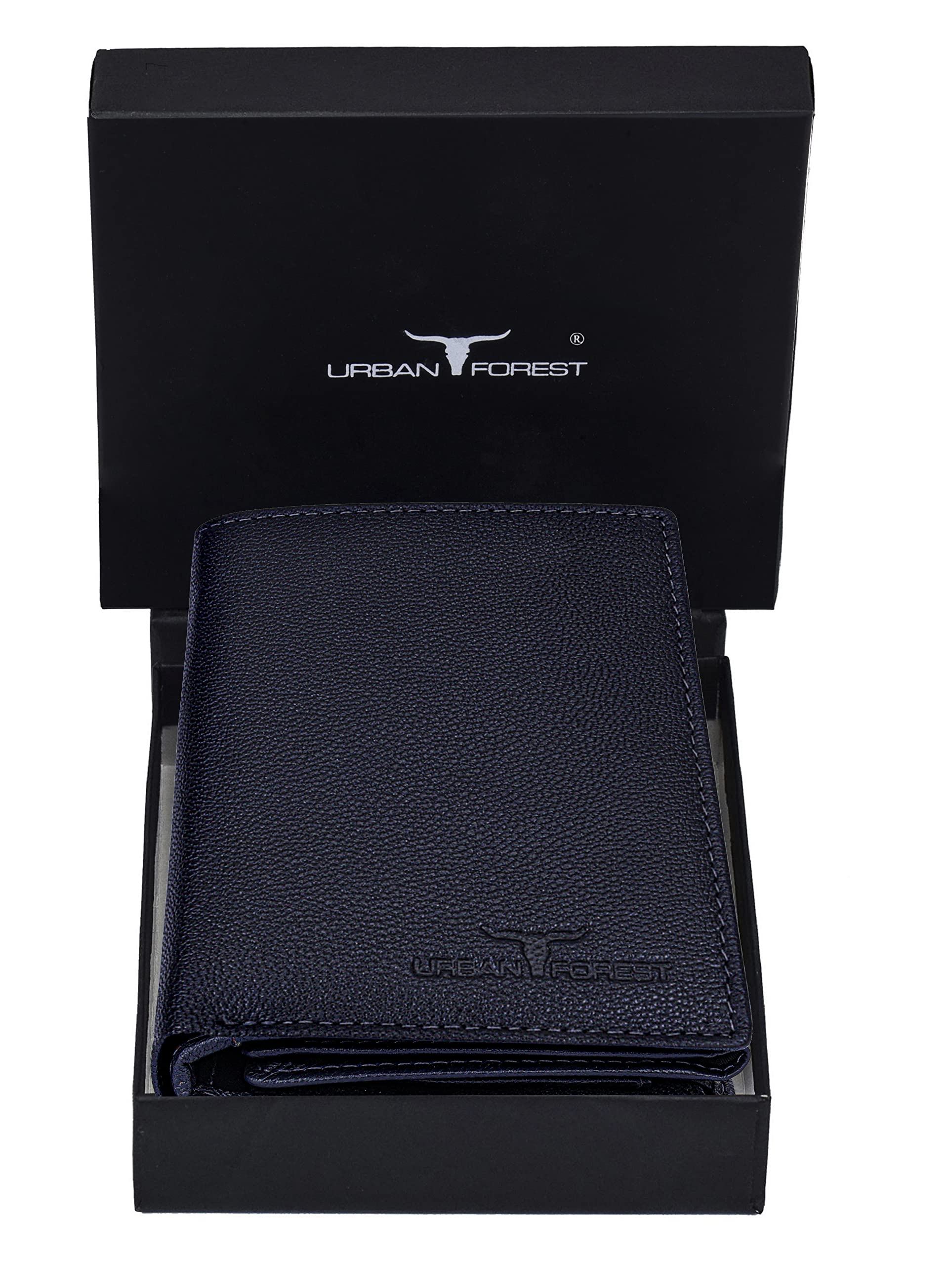 URBAN FOREST Toronto Dark Blue Mens Leather Wallet - Image 2 thumbnail