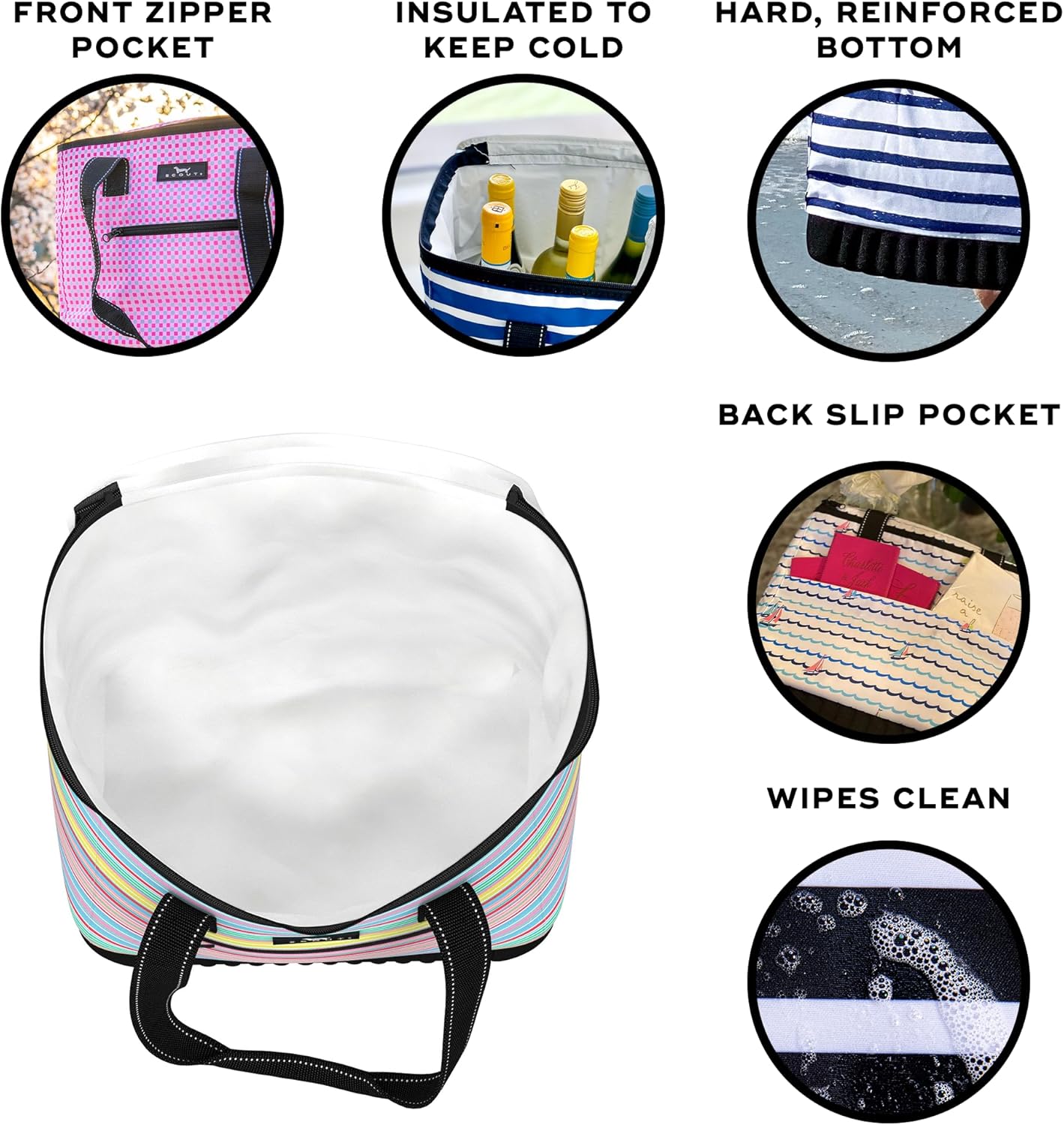 SCOUT The Stiff One - Large, Soft, Lightweight, Insulated Cooler with Hard Bottom, Beach, Family, Travel, Picnic Cooler