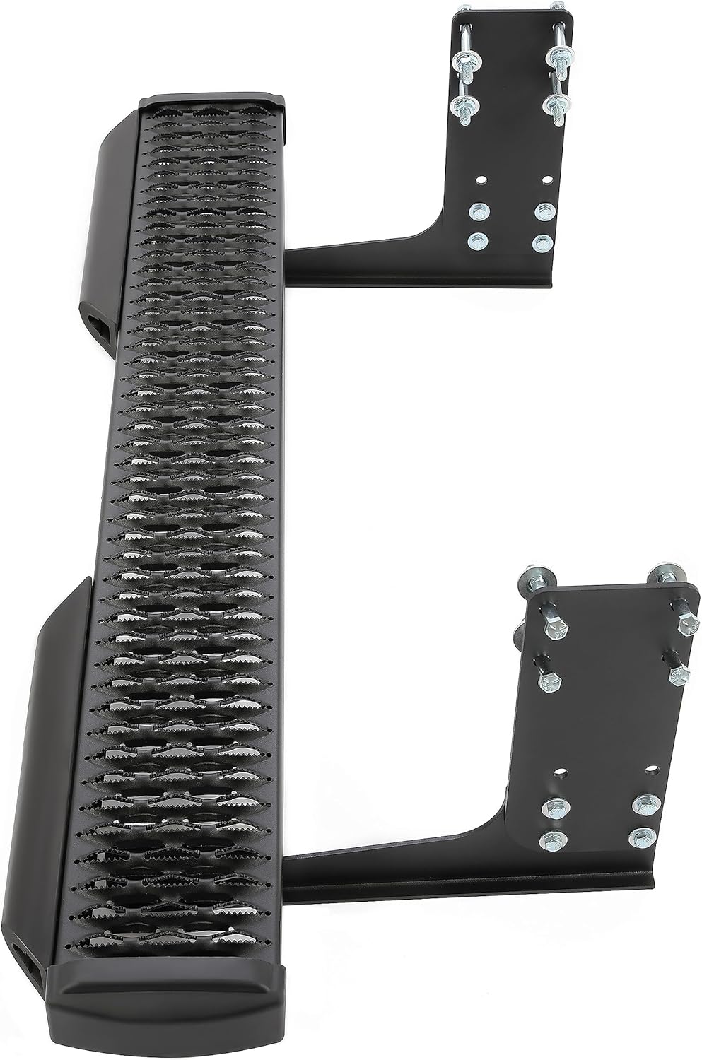 KUAFU 415254-570749-0 Grip Step 54-Inch Black Aluminum Rear Step Fleet Kit, Compatible with 2007+ Mercedes-Benz Sprinter 1500 2500 3500 3500XD 4500, W/Dock Bumper/Reflective Tape