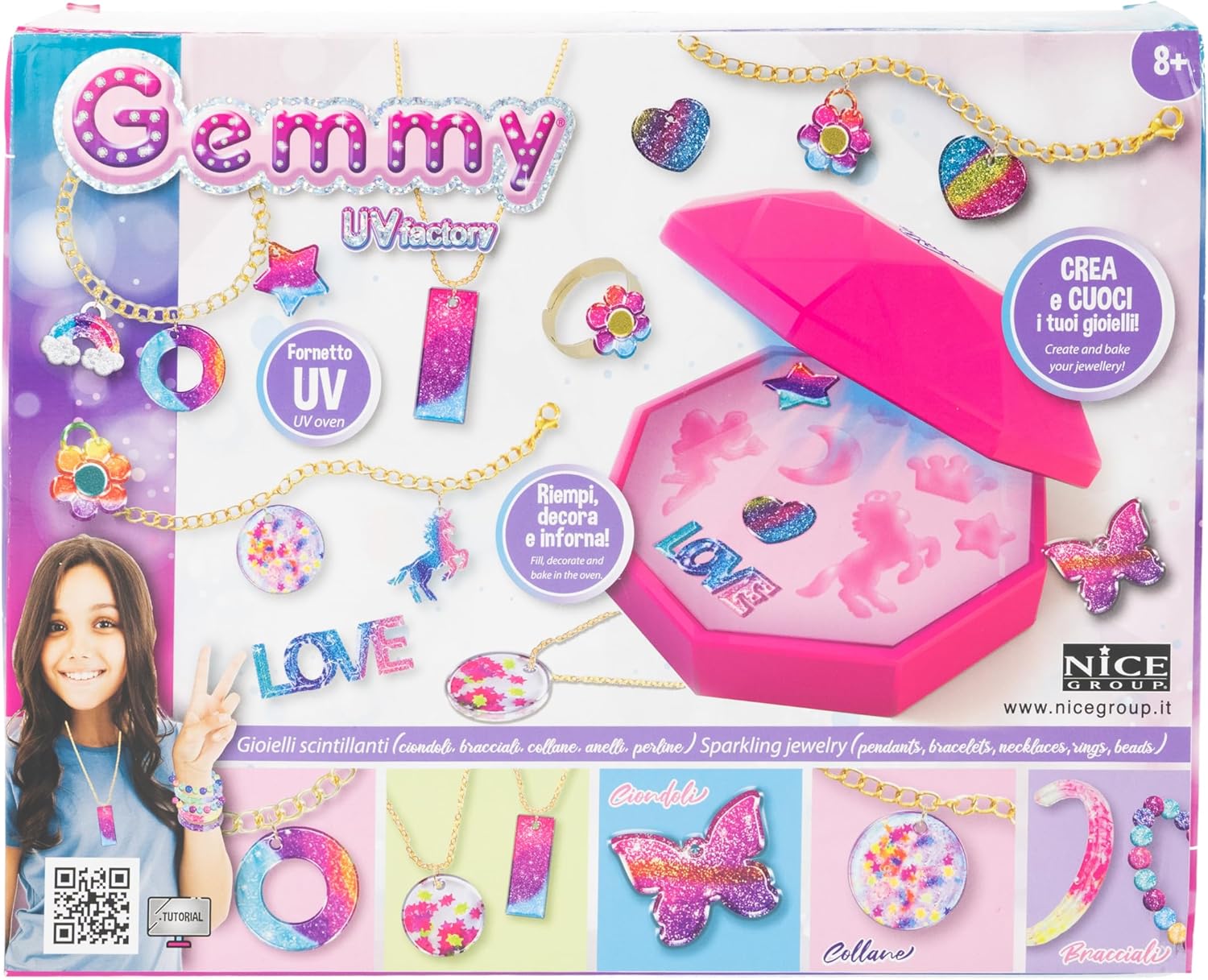 Nice - Create Gemmy UV Factory Kit - Create or Bake Your Favorite Jewelry, Multicolor (83003)