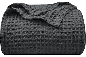 Cozy Nights with PHF Black Waffle Blanket