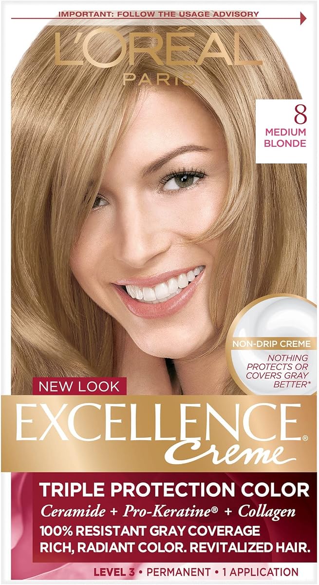 L’Oreal ParisExcellence 8-Medium Blonde Kit 4-Pack