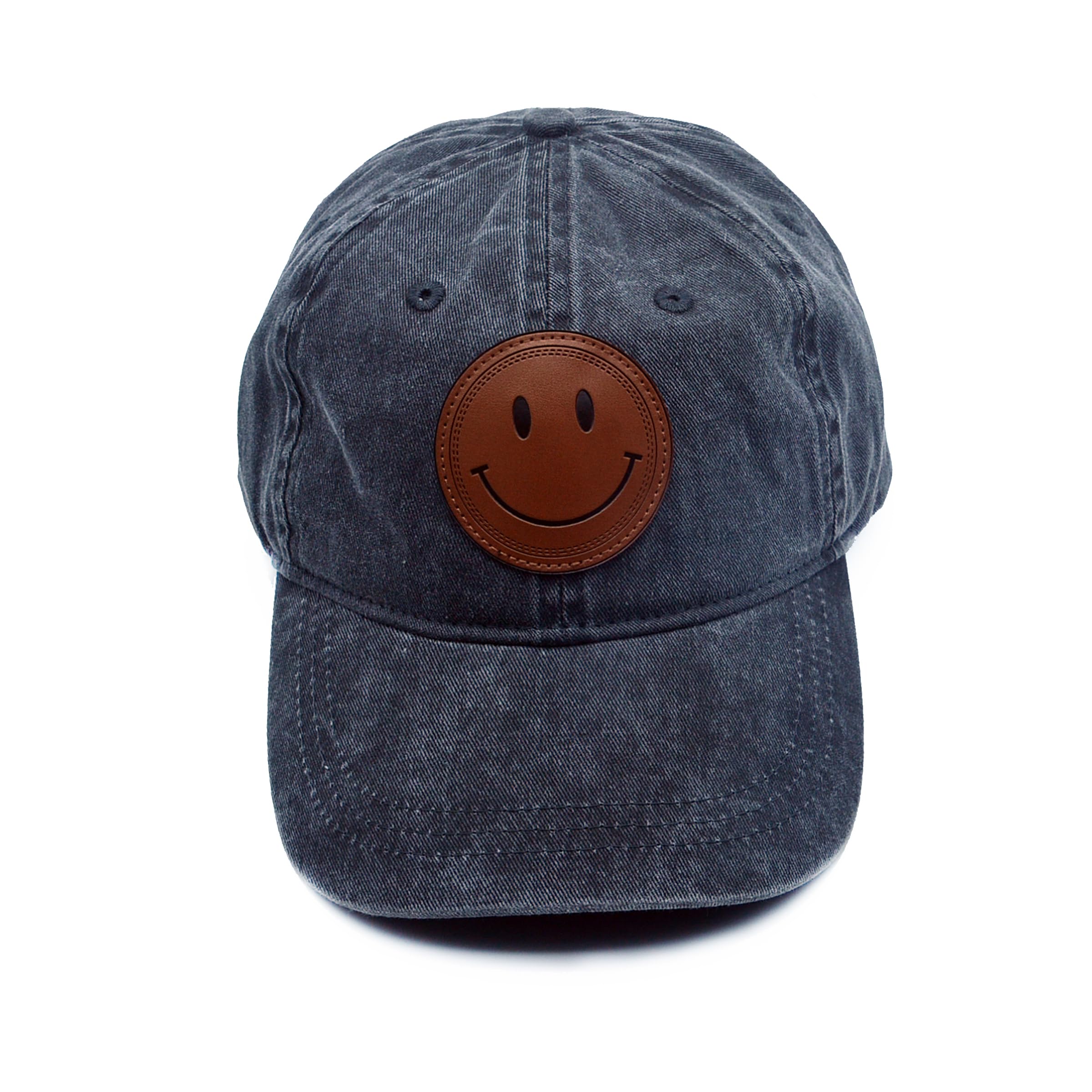 Smile Face Vintage Hat Father's Day Birthday for Men Women, Gray Baseball Cap