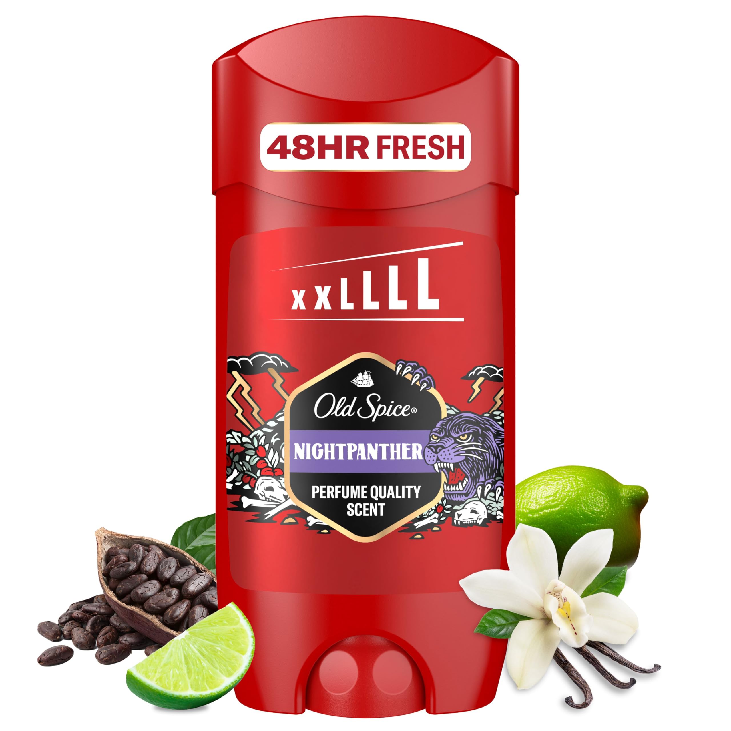 Old Spice Night Panther Men's Deodorant Stick 85ml, 24/7 Fressshhh With Daily Use, Long Lasting Perfume Quality Scent, Odour Protection, 0 percent Aluminium Salts, Invisible On Black & WhiteOld Spice Night Panther Men's Deodorant Stick 85…