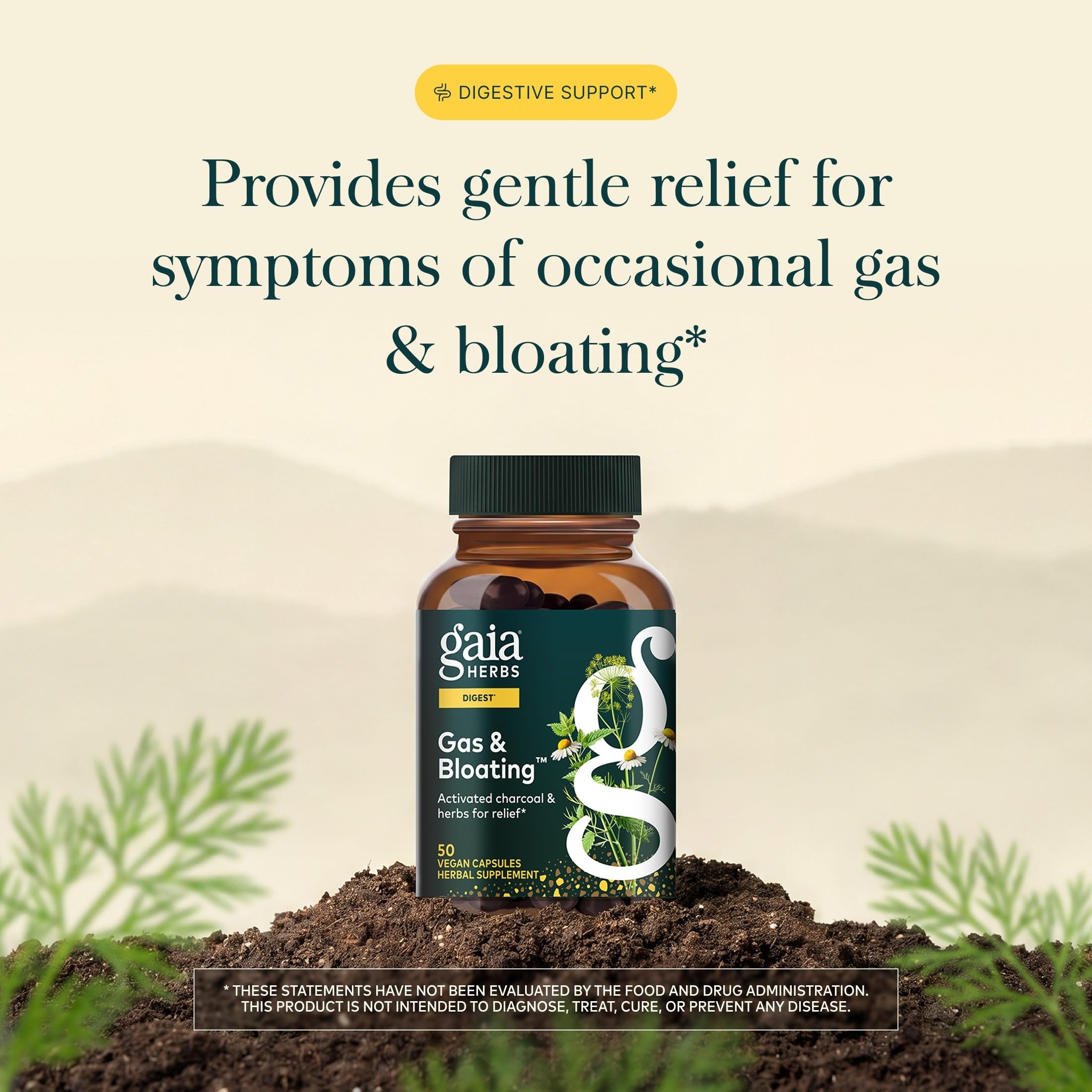 Gaia Herbs Gas & Bloating, 50 Vegan Capsules, 25 Servings — Amazon image 3