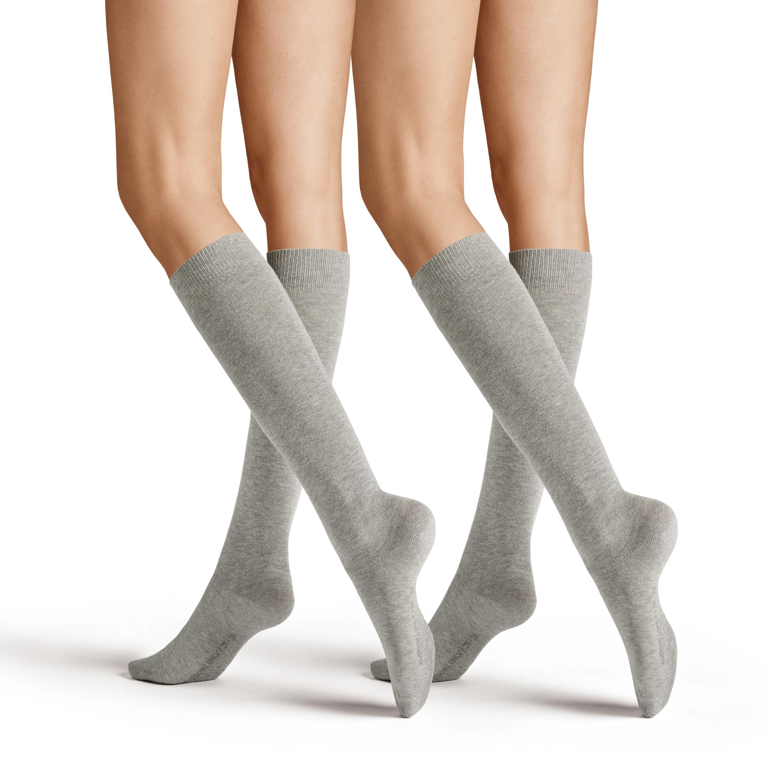 Hudson Women's knitted knee socks, silver, 35-38
