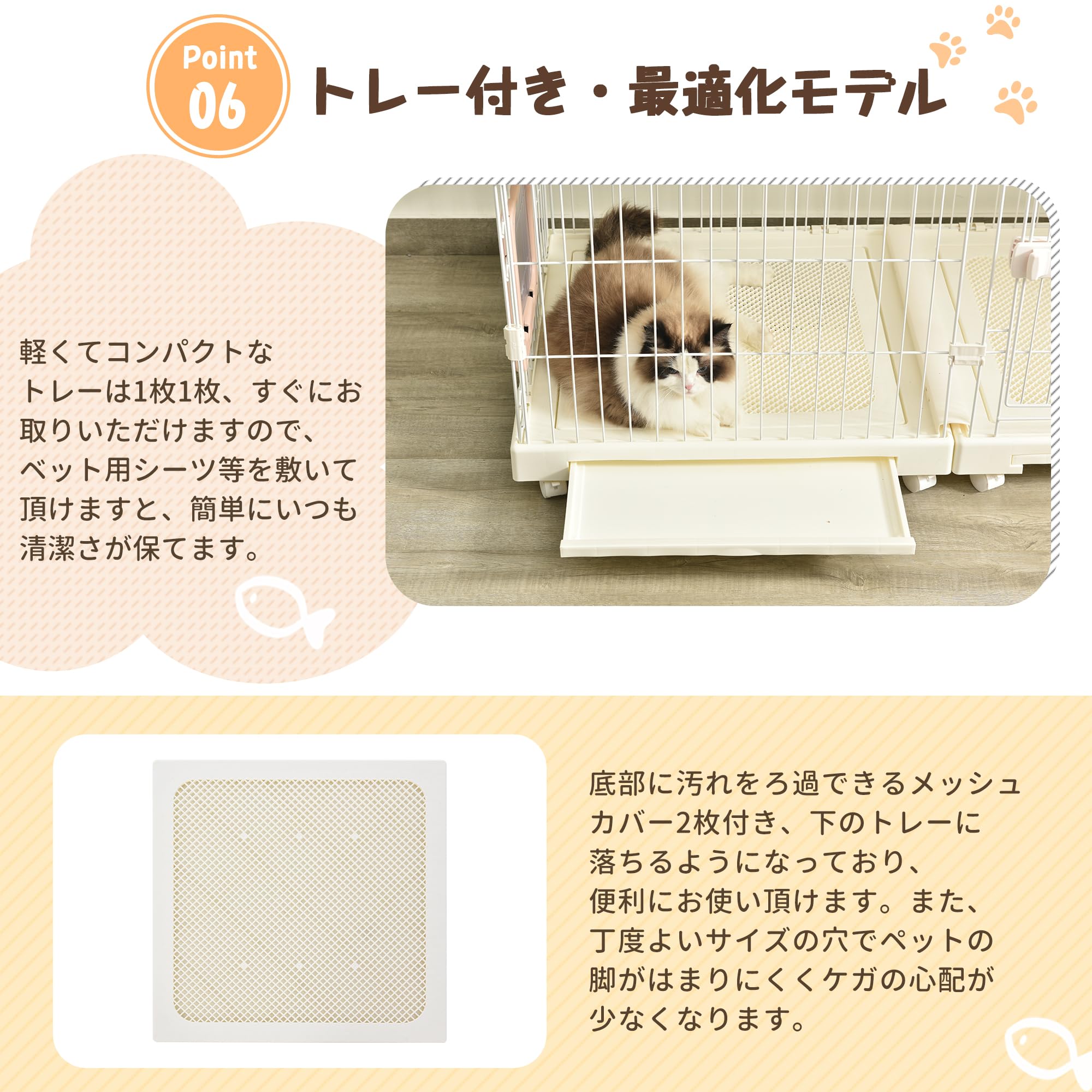 Amazon.co.jp: Purlove 【2025年新仕様】 猫 ケージ キャットケージ 2