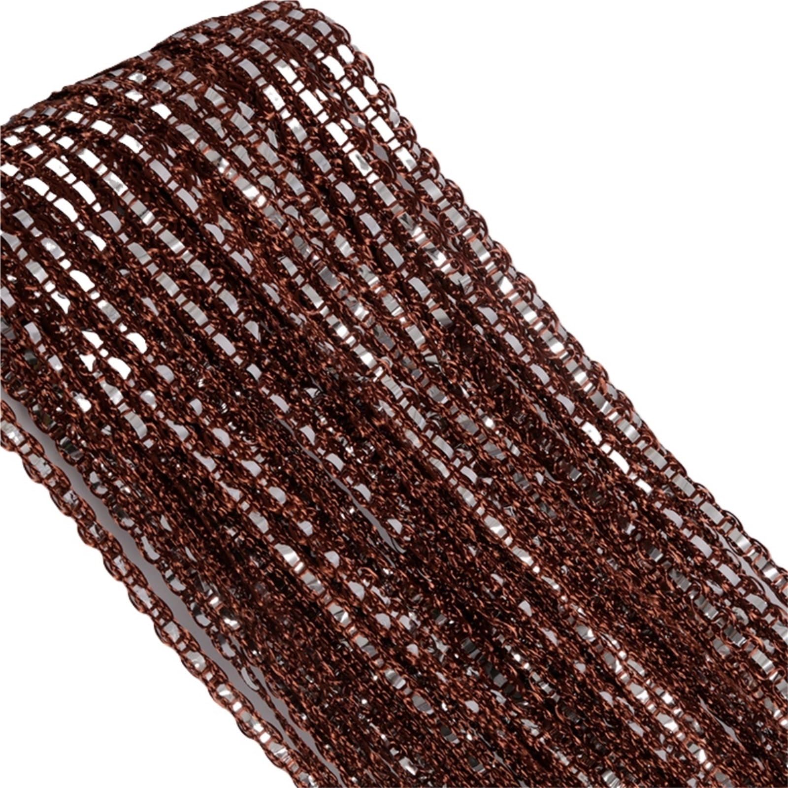ERHTGUO Door String Curtain, Wall Panel Fringe Window Room Divider Blind, Home Patio Bedroom Decorative Tassel Screen Ribbon Strings(Coffee)