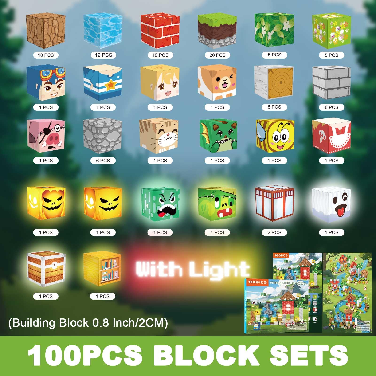 Blocs Magnétiques 100 Pièces 2 Cm - Jeu De Construction Enfant 3 Ans+ - 38 Couleurs, Aimants Puissants - Jouet éducatif Montessori - 6