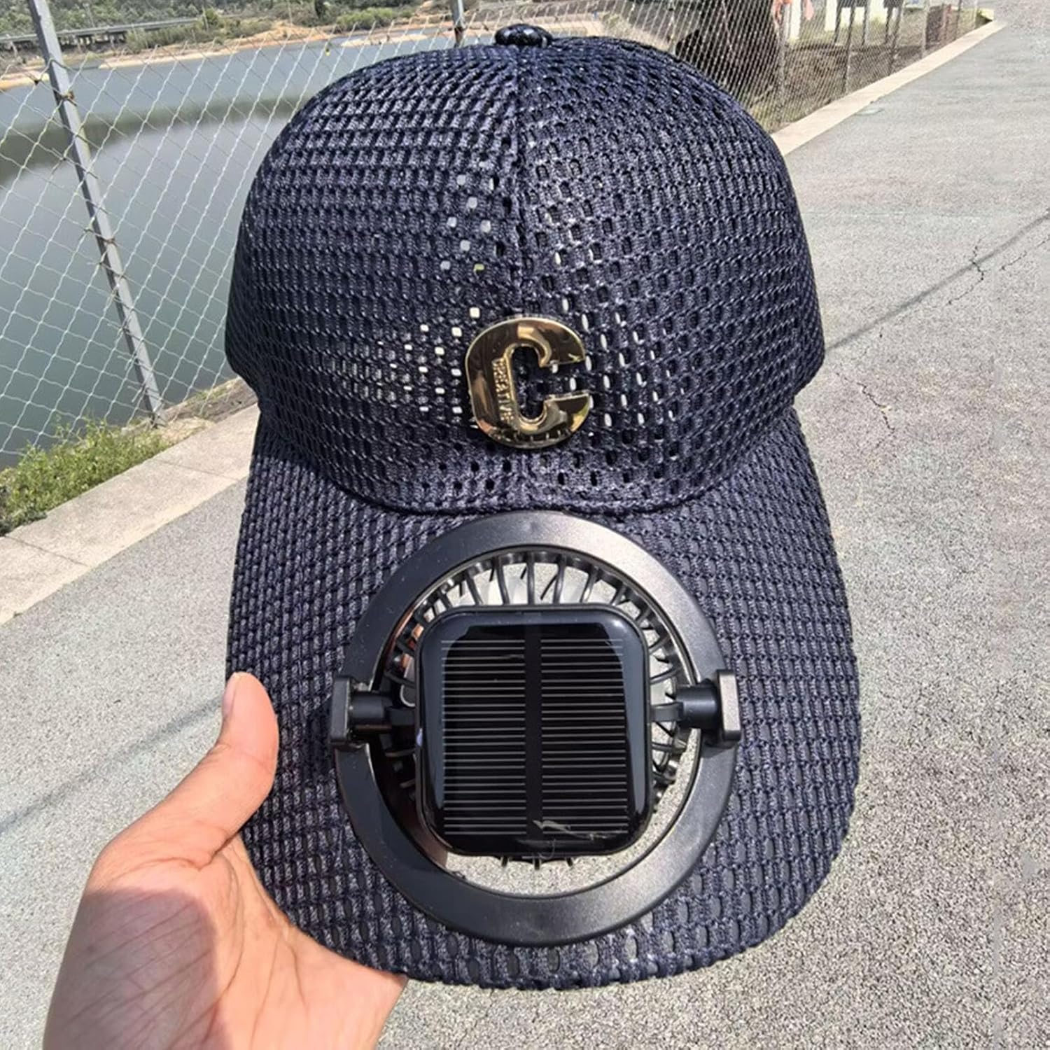 Cooling Hat with Rechargeable Fan for Hiking | Breathable Mesh with Built in Fan and Enhanced Sun Shade for Men and Women, Gardening Construction, Travel