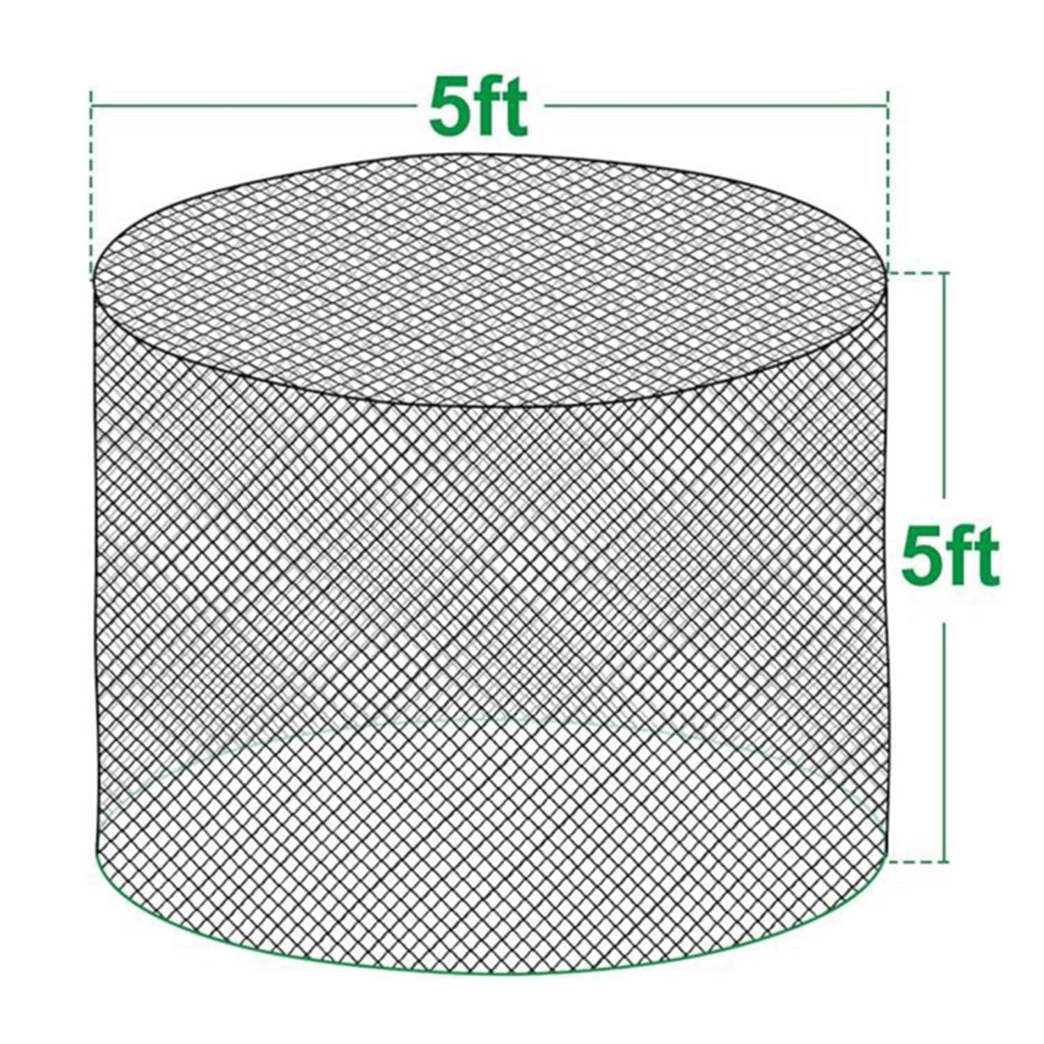 Rete Da Fieno Per Cavalli,5x5 FT Rete Da Fieno Per Balle Rotonde,Per Cavalli,Rete Di Alimentazione a Maglia Stretta,Prolungamento Dei Tempi Di Alimentazione (150x150cm)