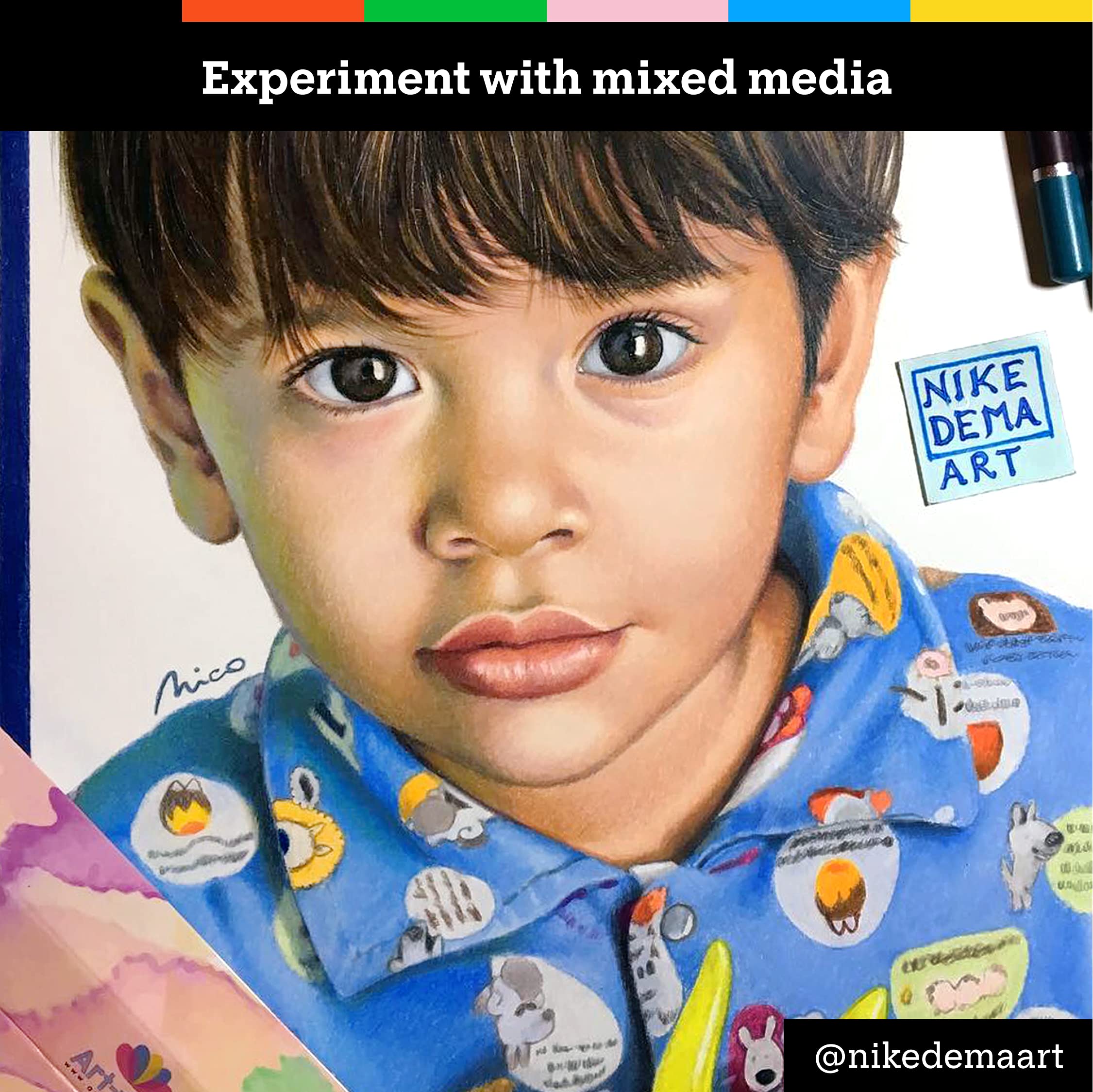 24 Oil Based Skin Tone Colored Pencils Set in Tin Box Art Skin