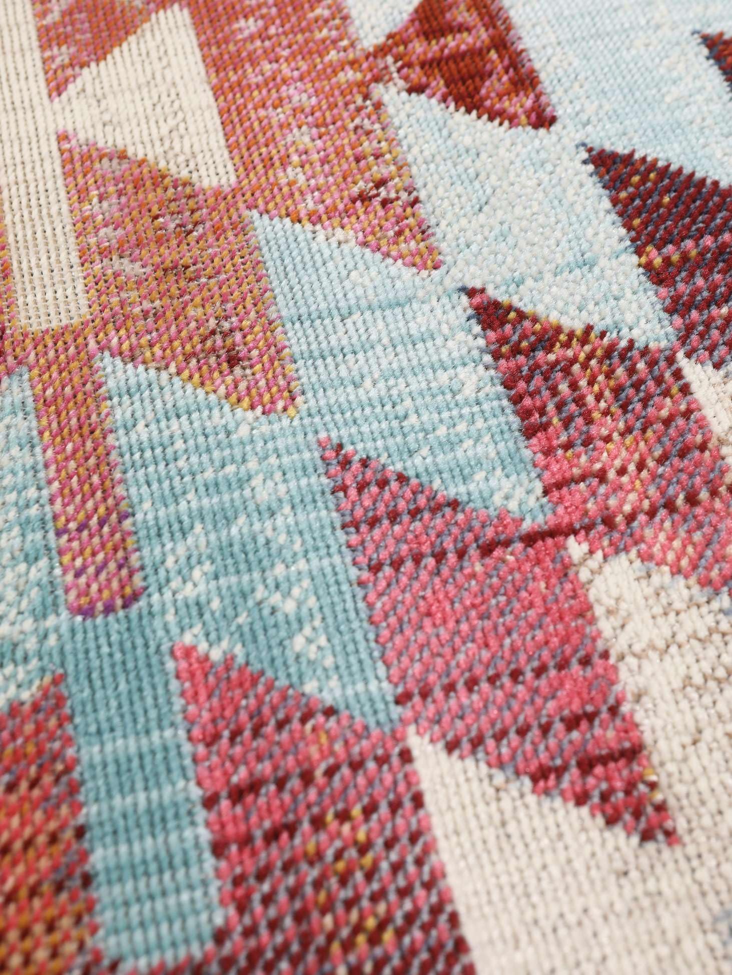 RugVista Chessie, Vloerkleed, 80 x 300 cm, Rechthoekig, Hoogpolig, Woonkamer, Slaapkamer, Hal, Alleen chemisch reinigen, oeko_tex_100, Groen/Off Wit